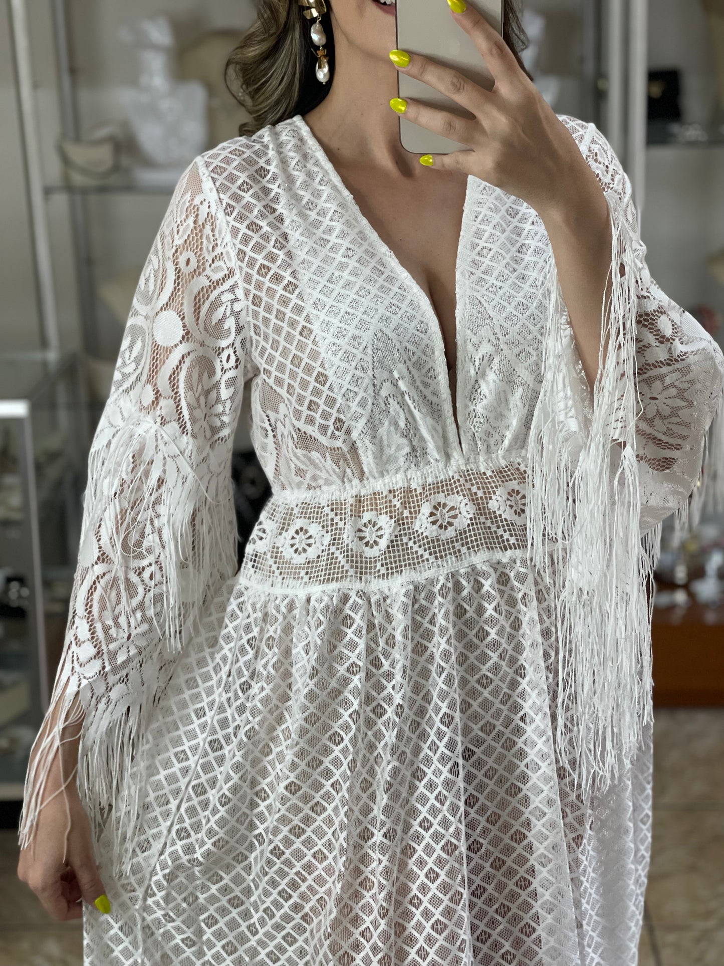 Liana OS Boho Maxi Dress