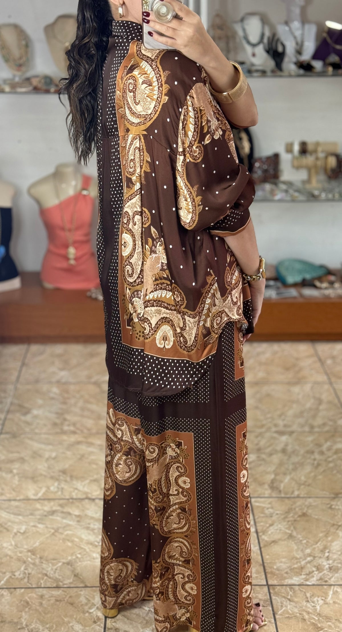 Brown Polkadots Mix OS Set (NO RETURNS OR EXCHANGE)
