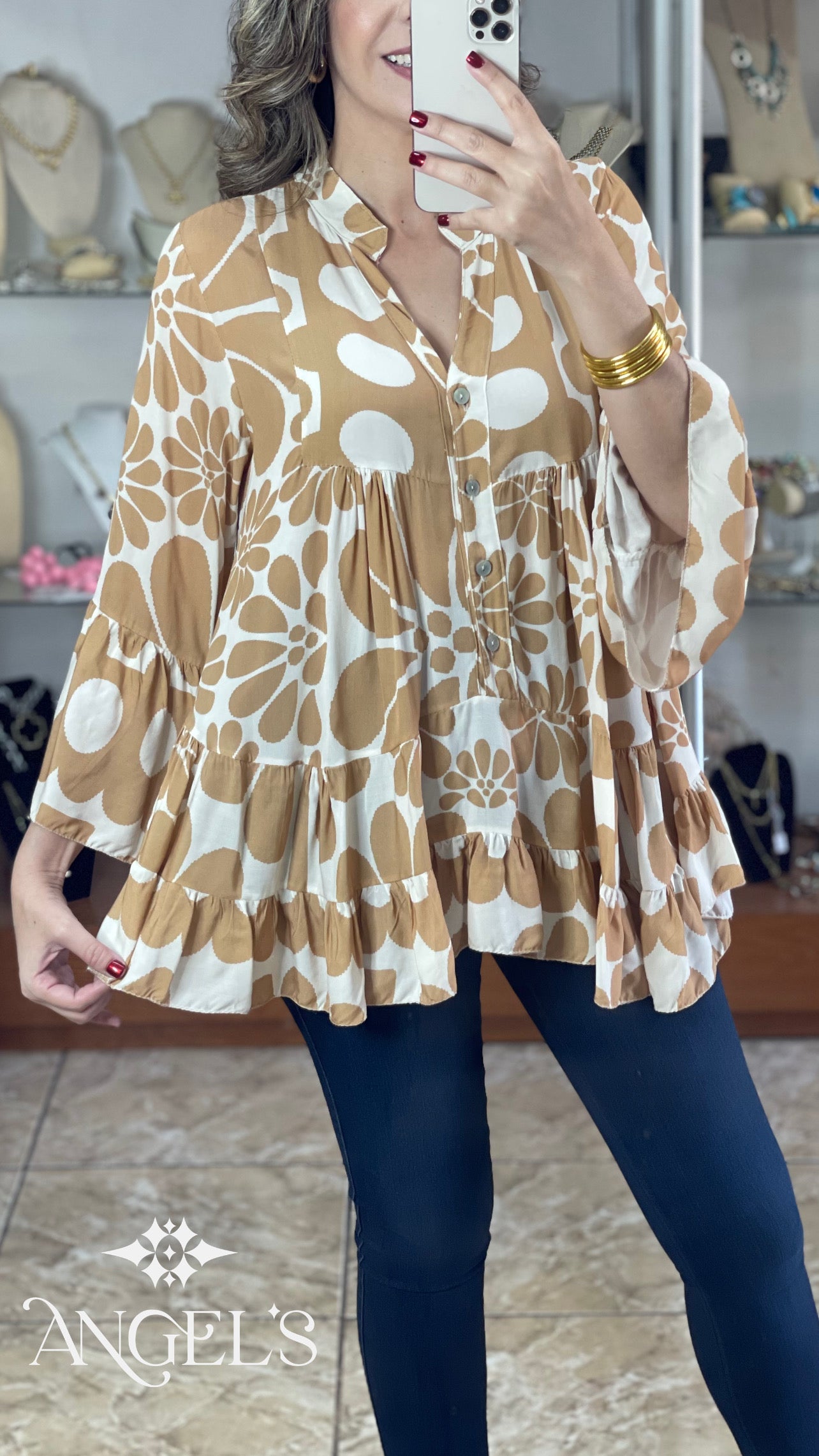 Floral OS Boho Top