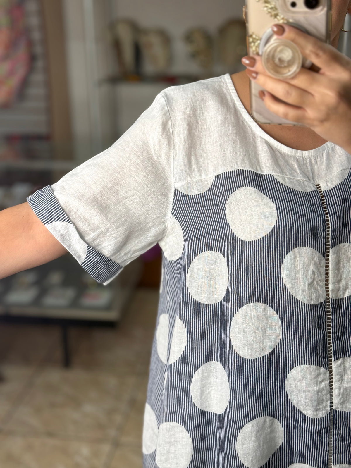 Stripes & Polka Dots OS Linen Set (NO RETURNS OR EXCHANGE)