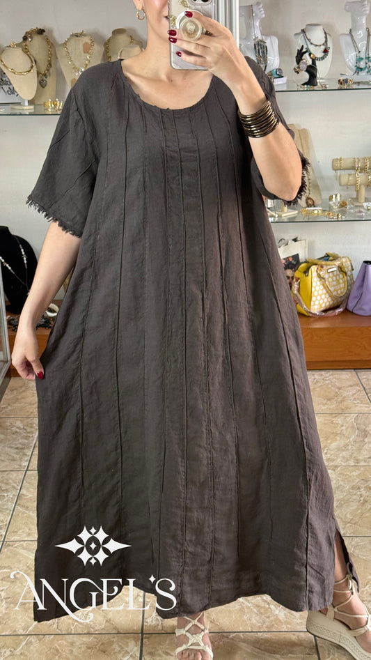 Linen OS Maxi Dress (FINAL SALE)
