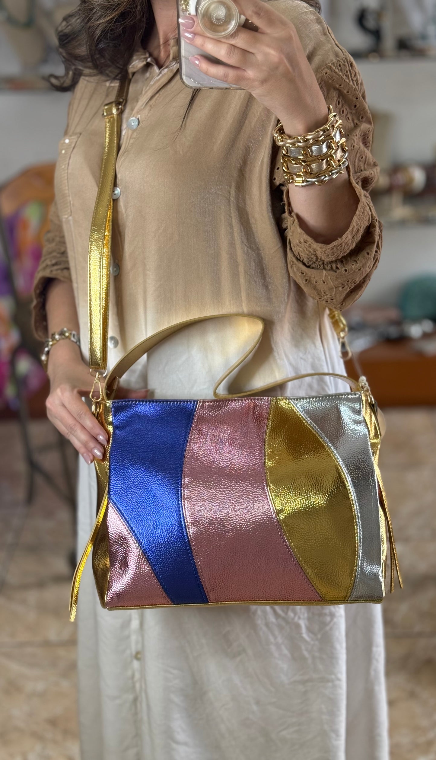 Multicolor Bag with Wallet (FINAL SALE)