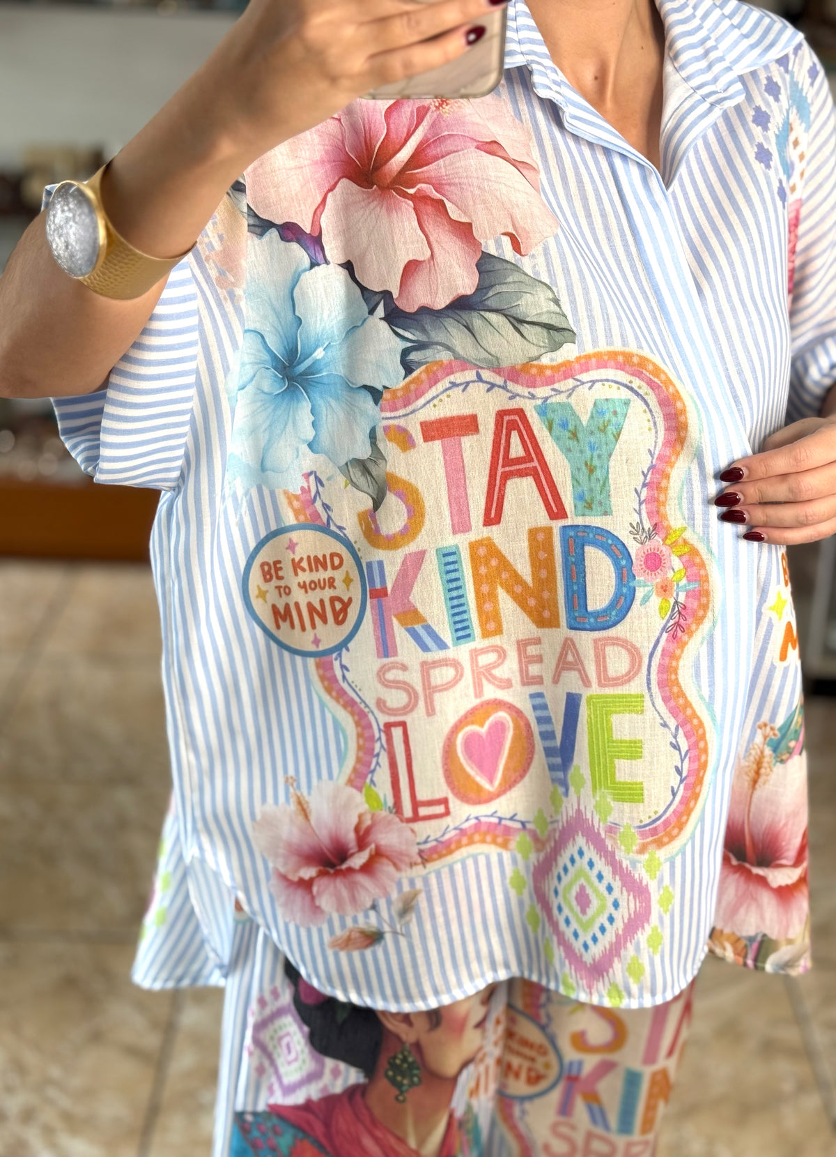 OS Frida Stripes Top & Pant Set (NO RETURNS OR EXCHANGE)
