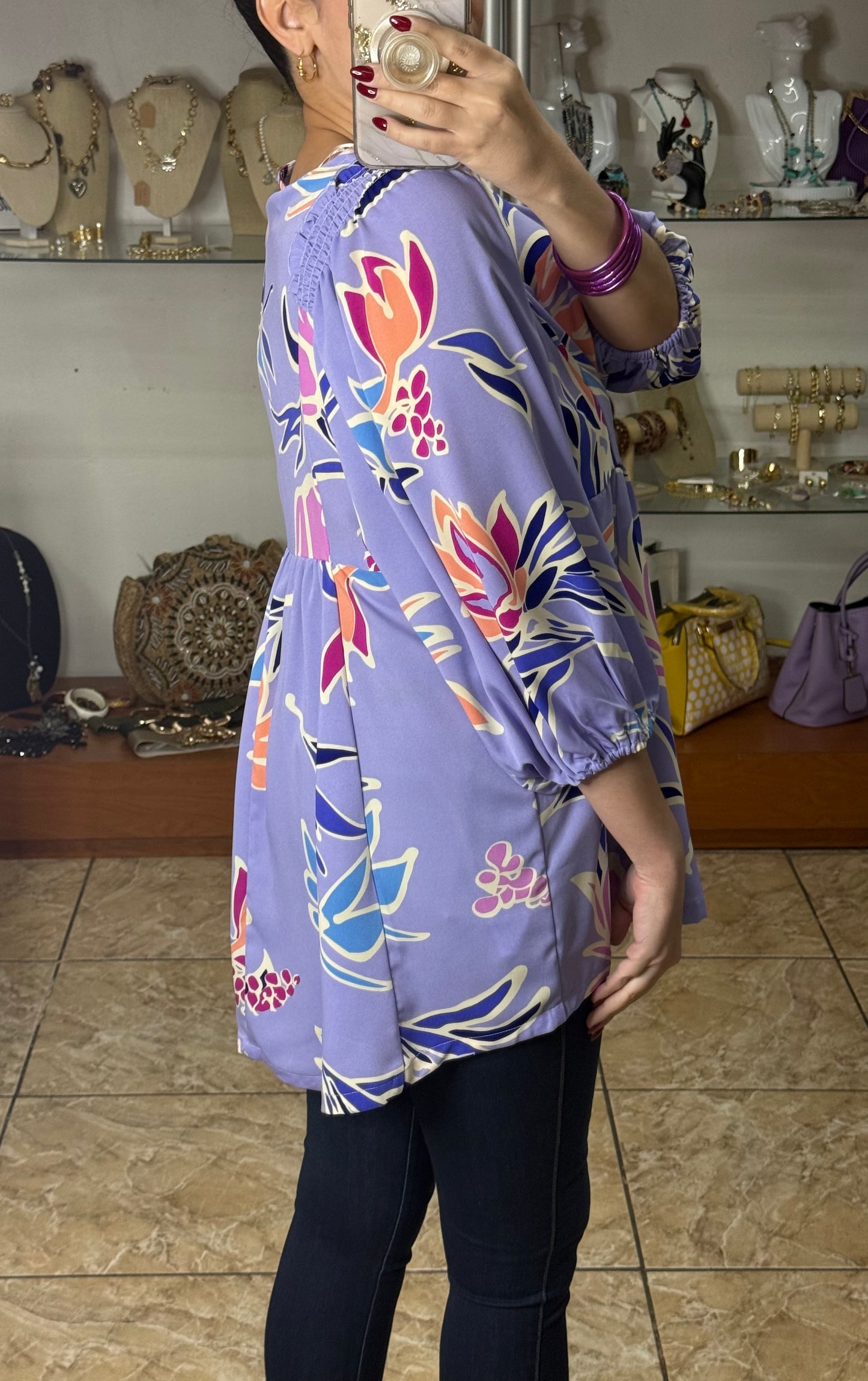 Lilac Floral Top