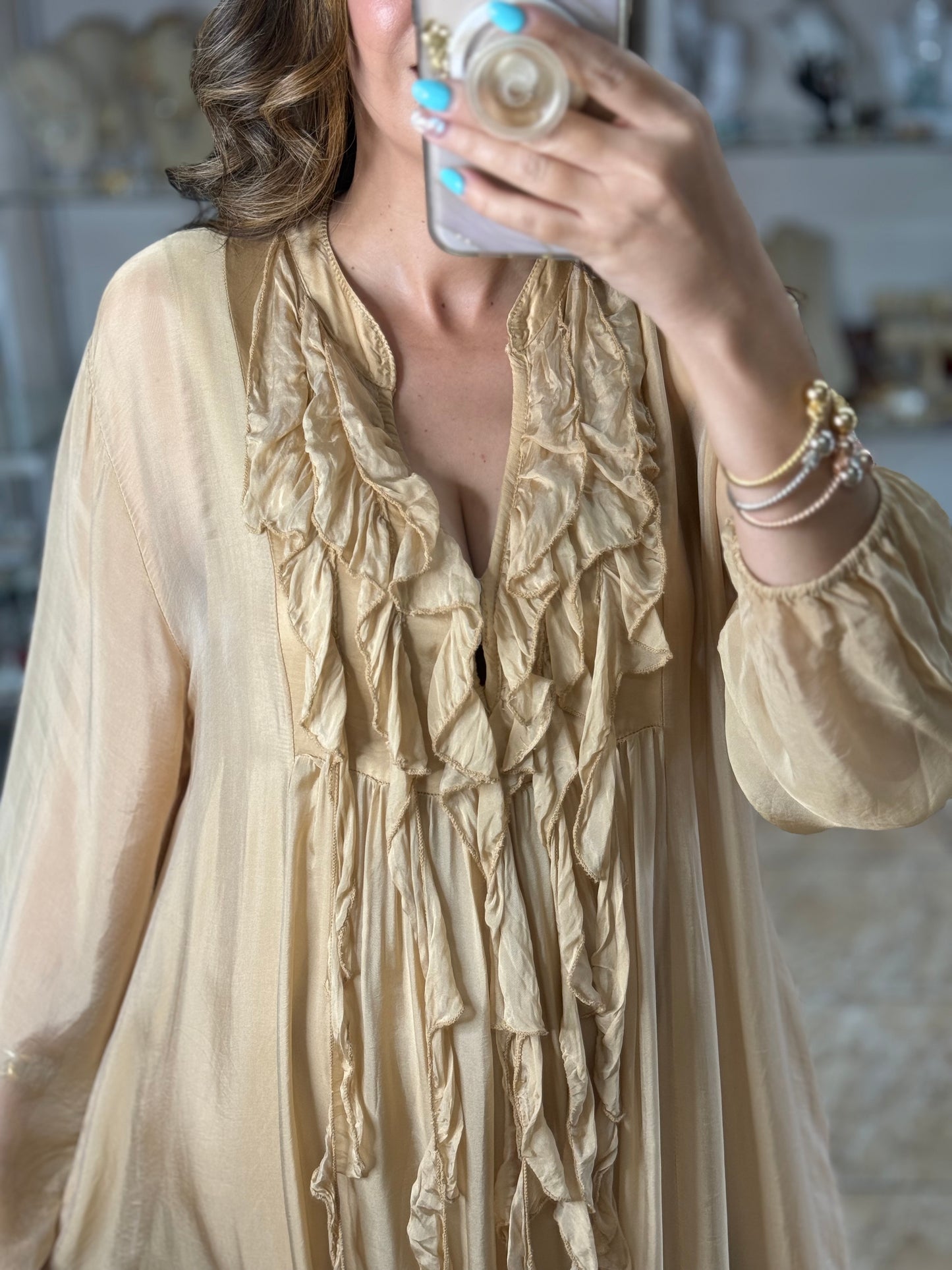 OS Silk Maxi Dress (NO RETURNS OR EXCHANGE)