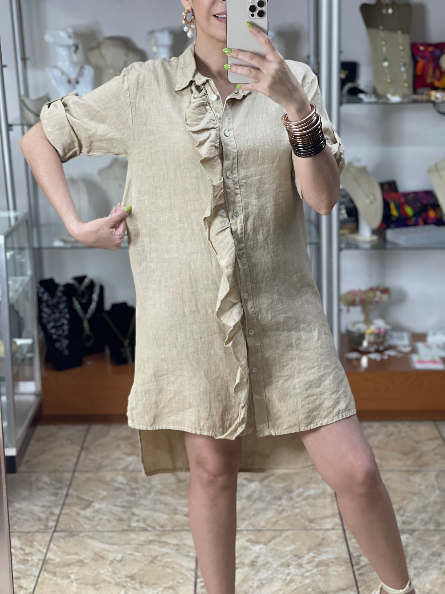 Tunic/Mini OS Linen Dress