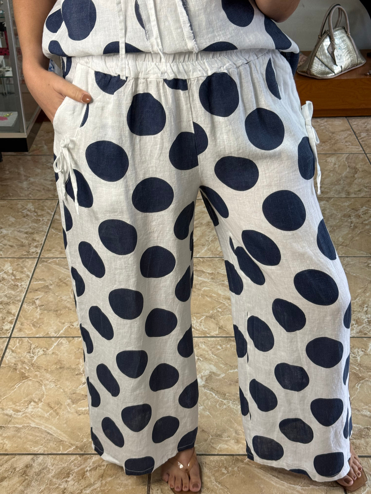Polka Dots and Ribbons OS Linen Set (NO RETURNS OR EXCHANGE)
