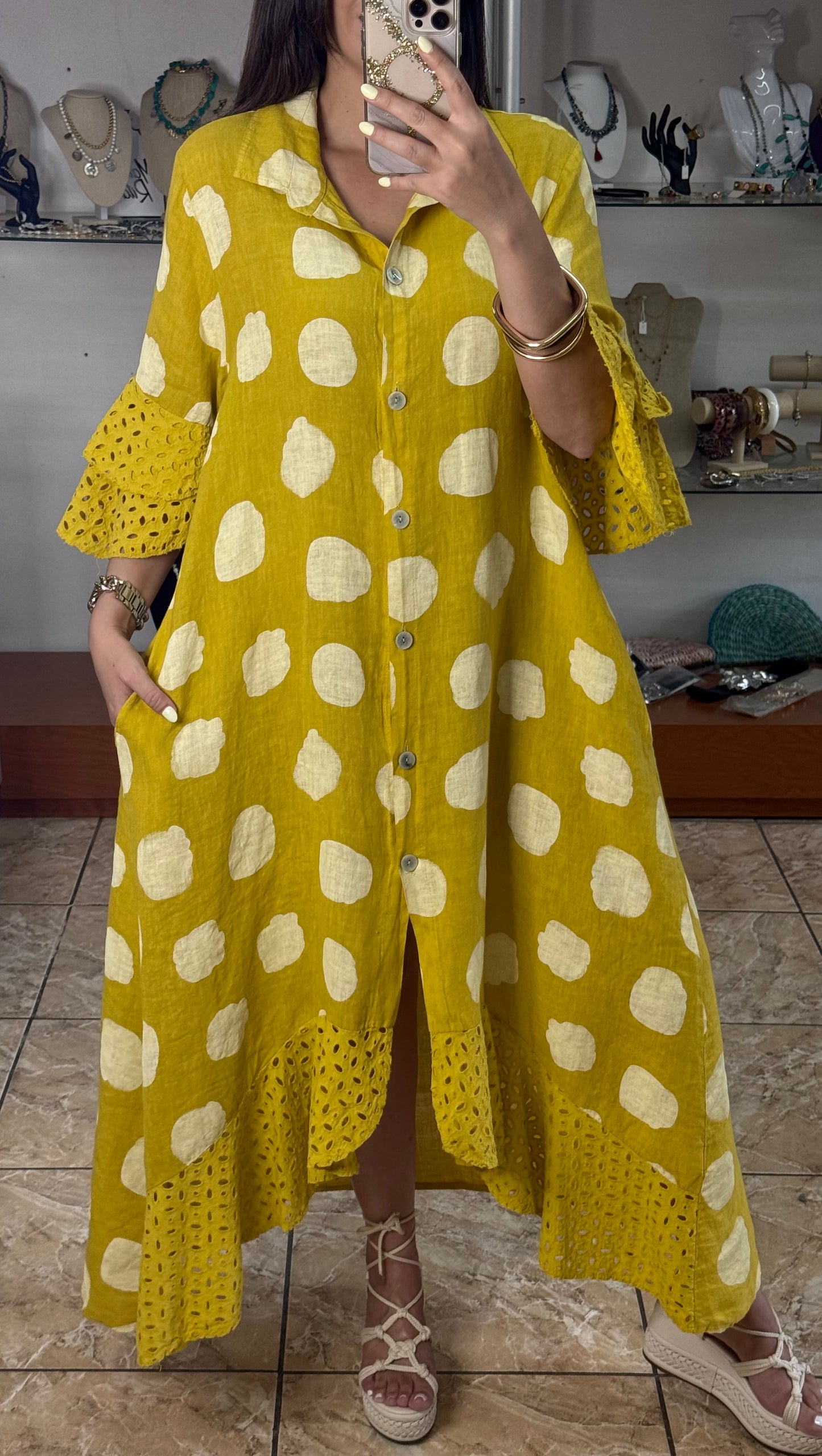 Macarena OS Polkadot Maxi Dress (NO RETURNS OR EXCHANGE)