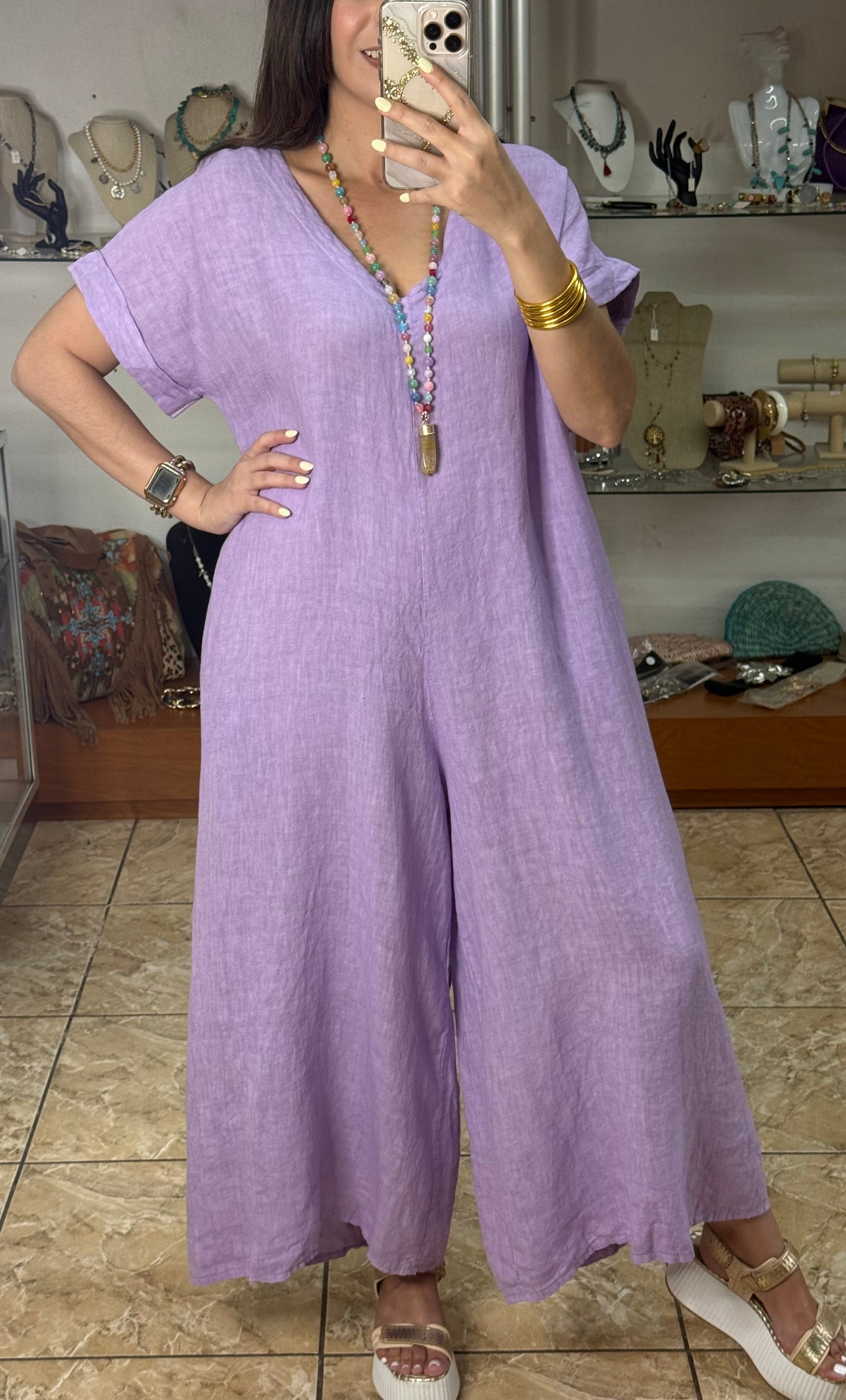 OS Linen Jumpsuit (NO RETURNS OR EXCHANGE)