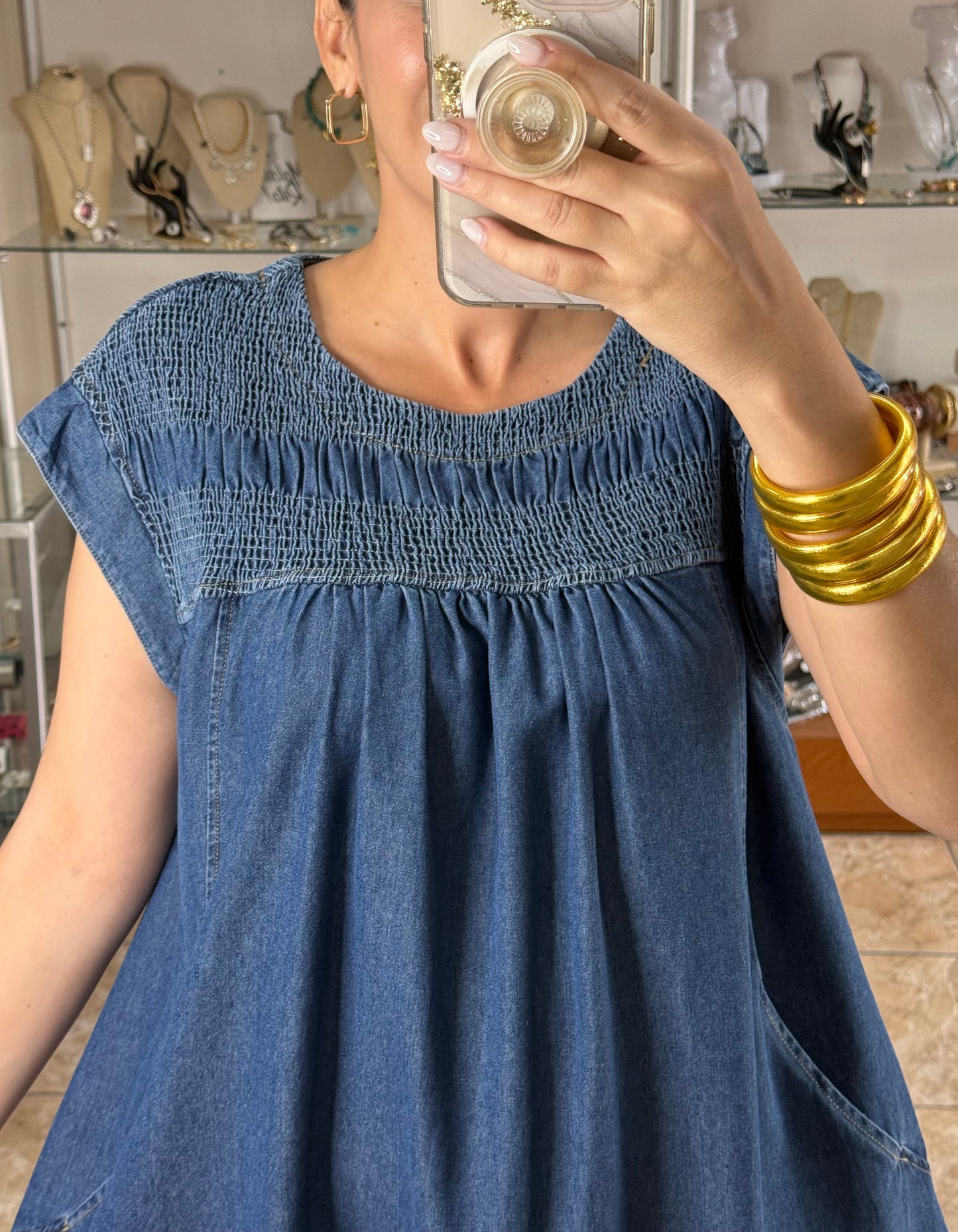 Oversize Fit Denim Dress