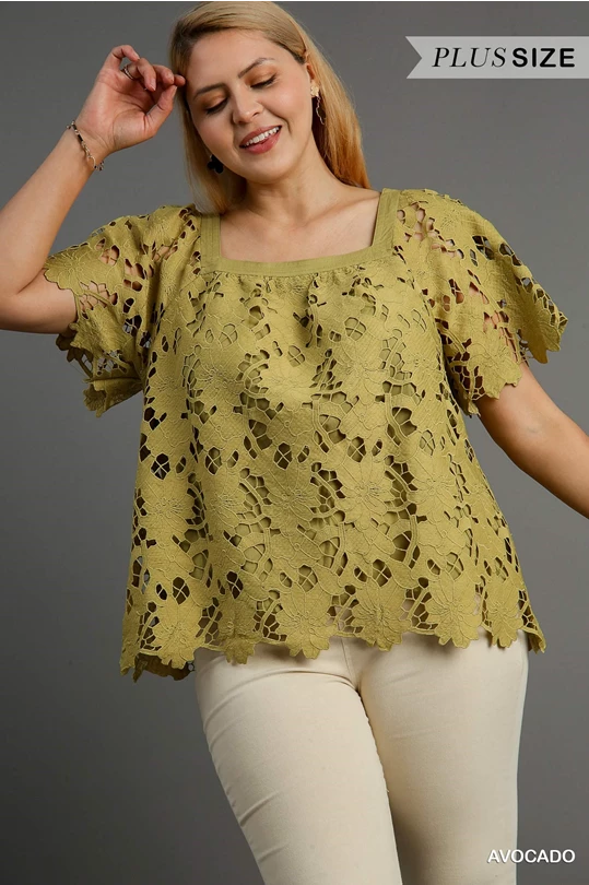 Floral Lace Short Sleeve Top
