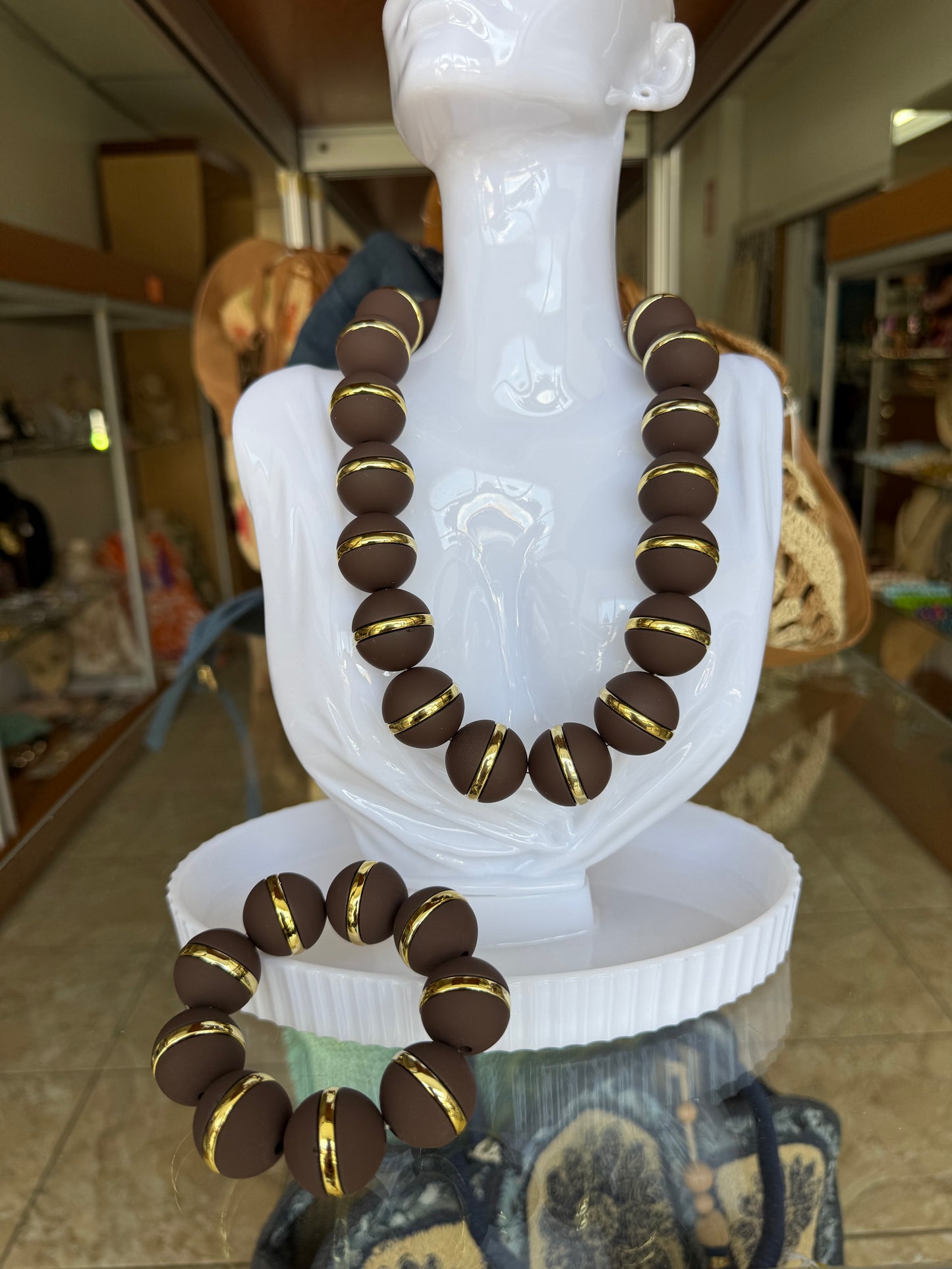 Spheres Necklace & Bracelet Set (NO RETURNS OR EXCHANGE)