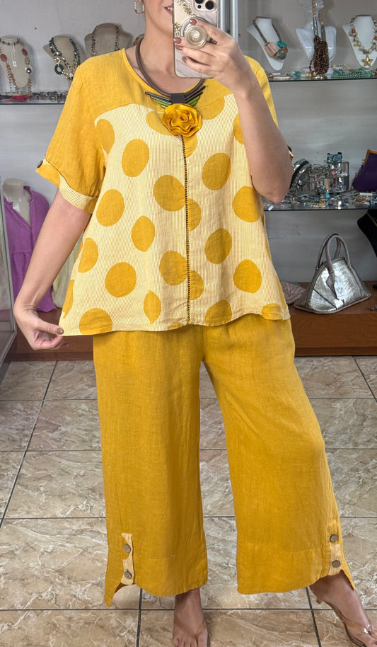 Stripes & Polka Dots OS Linen Set (NO RETURNS OR EXCHANGE)