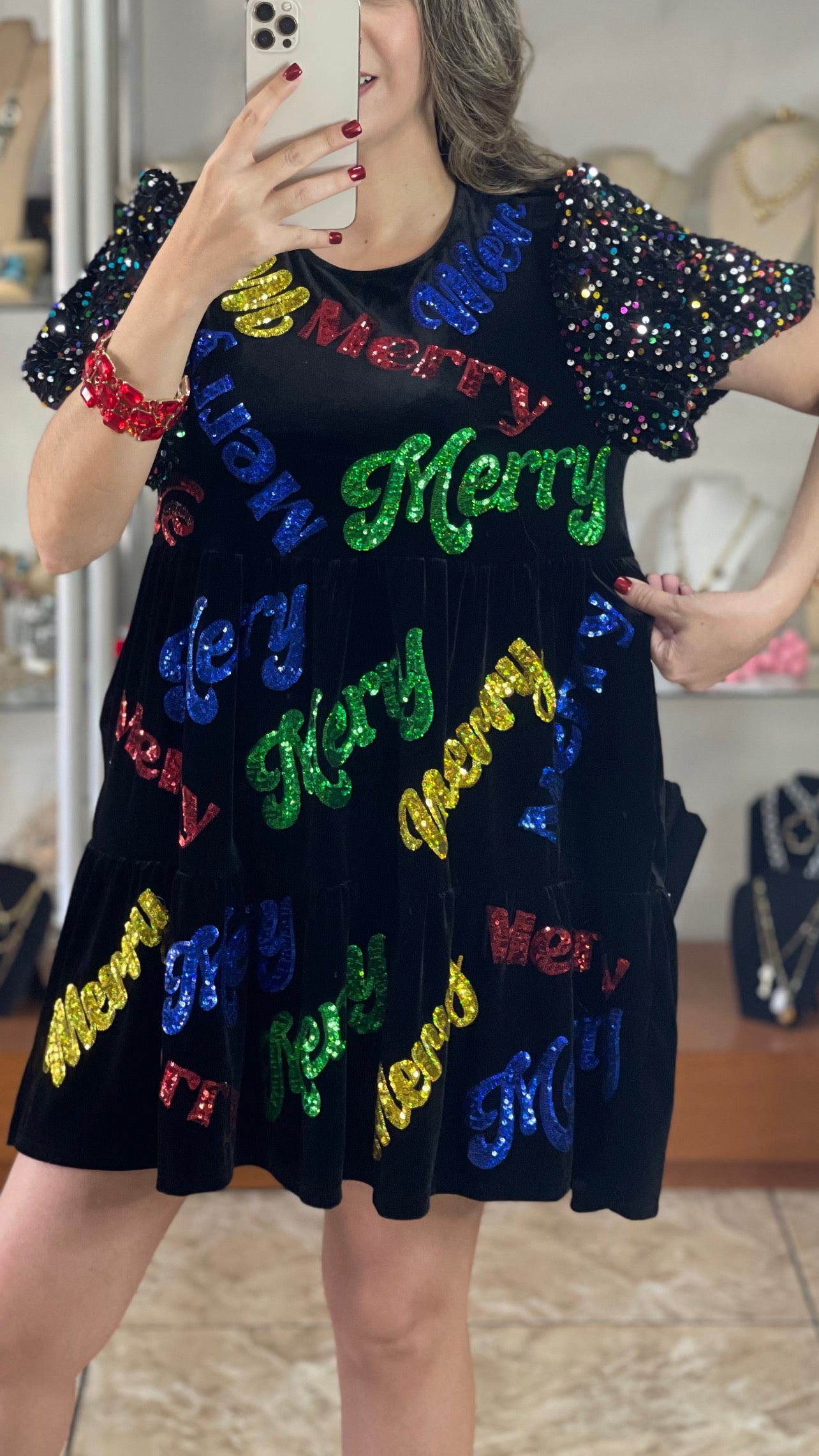 Merry Merry Merry Velvety Dress