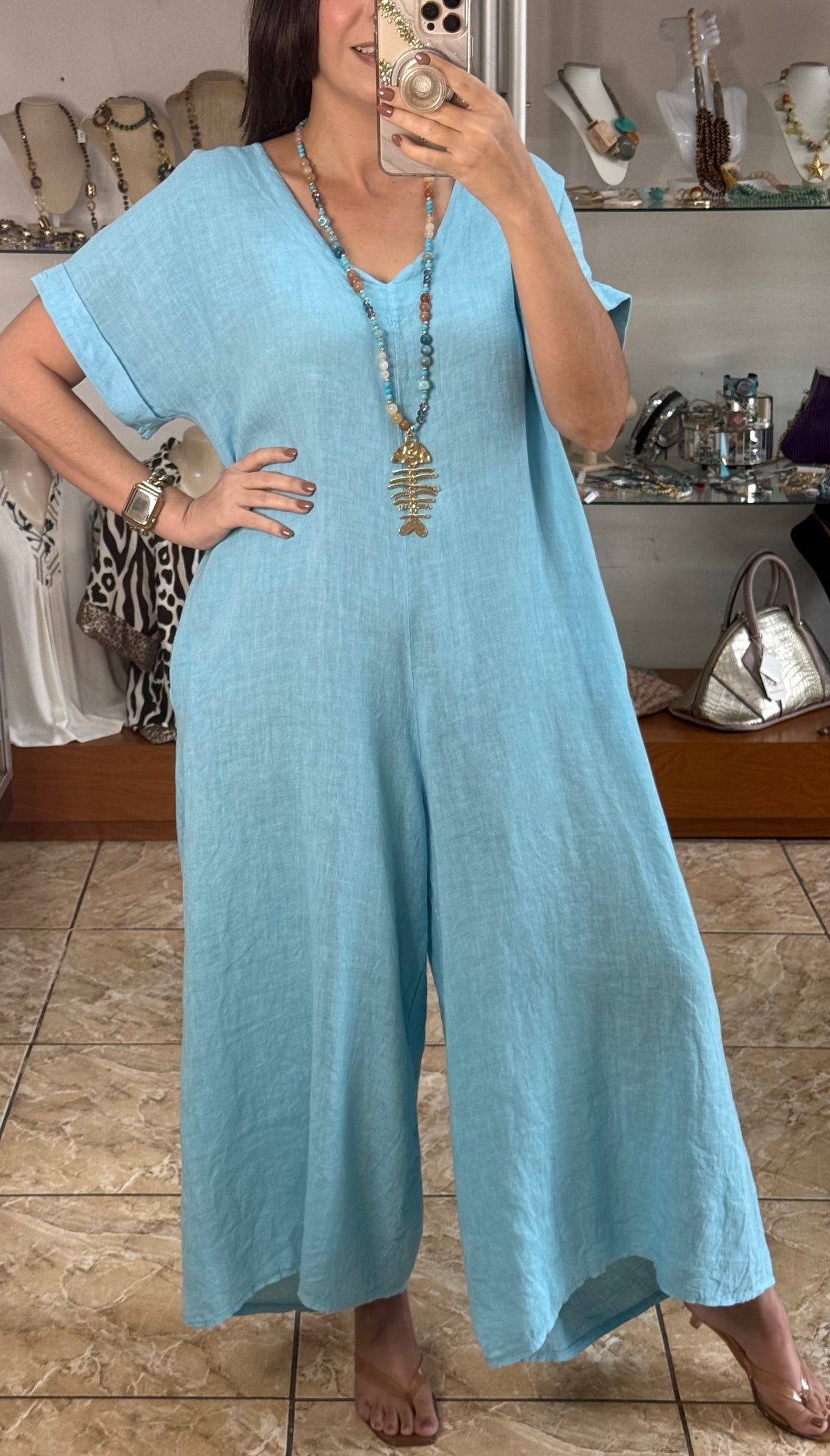 OS Linen Jumpsuit (NO RETURNS OR EXCHANGE)