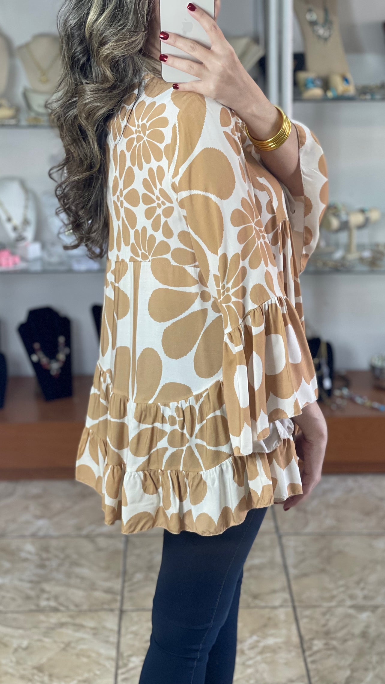 Floral OS Boho Top