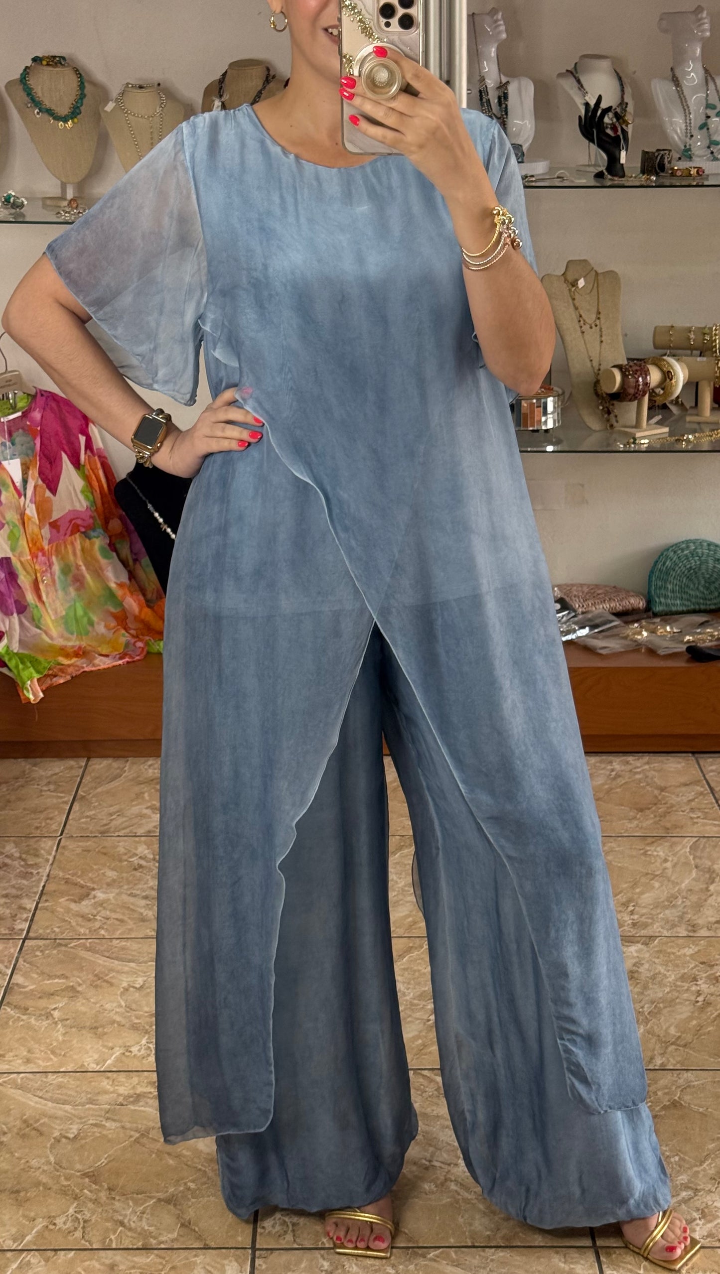Silk OS Top and Pant Set (NO RETURNS OR EXCHANGE)