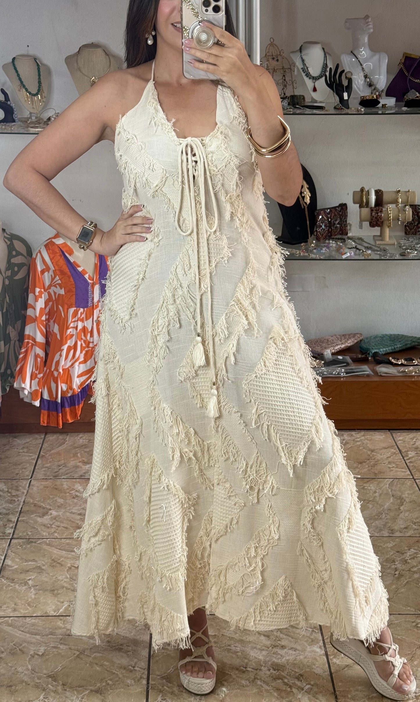 OS Halter Dress & Kimono Set (NO RETURNS OR EXCHANGE)
