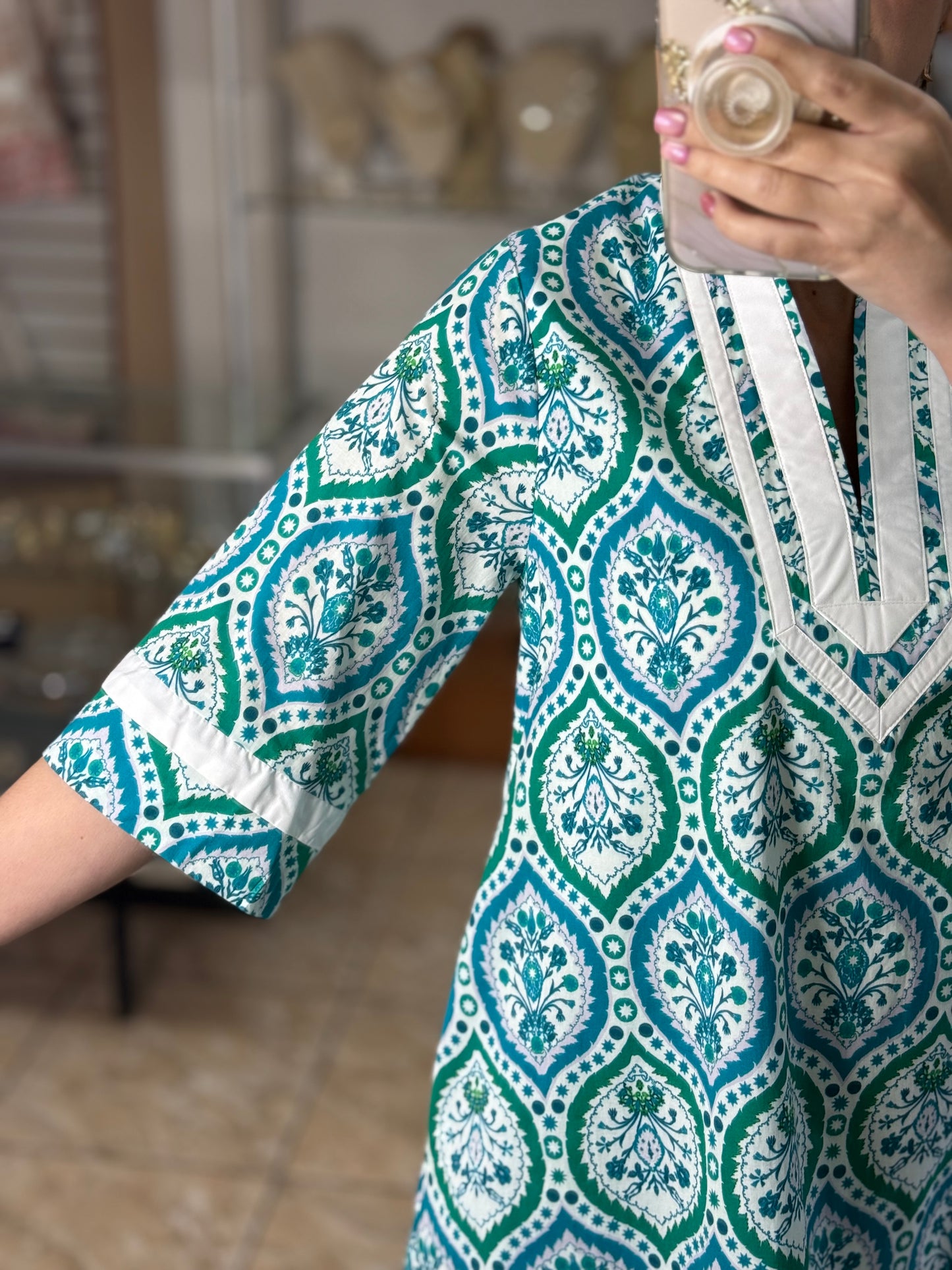 Teal Green Mini Dress (FINAL SALE)