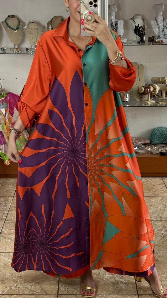 OS Colorful Top/Dress & Pant Set (NO RETURNS OR EXCHANGE)