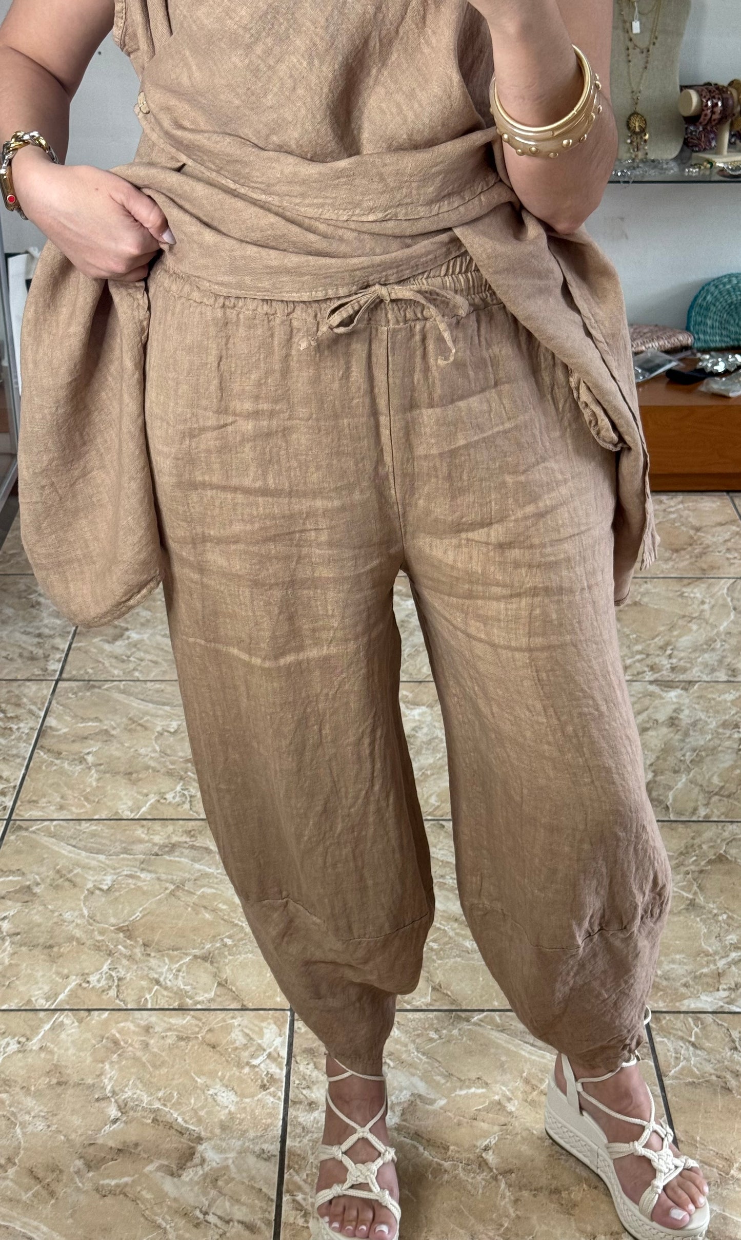 Avant-Garde OS Linen Pant Set (NO RETURNS OR EXCHANGE)