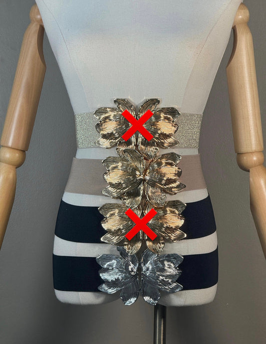 Metallic Buckle OS Belts