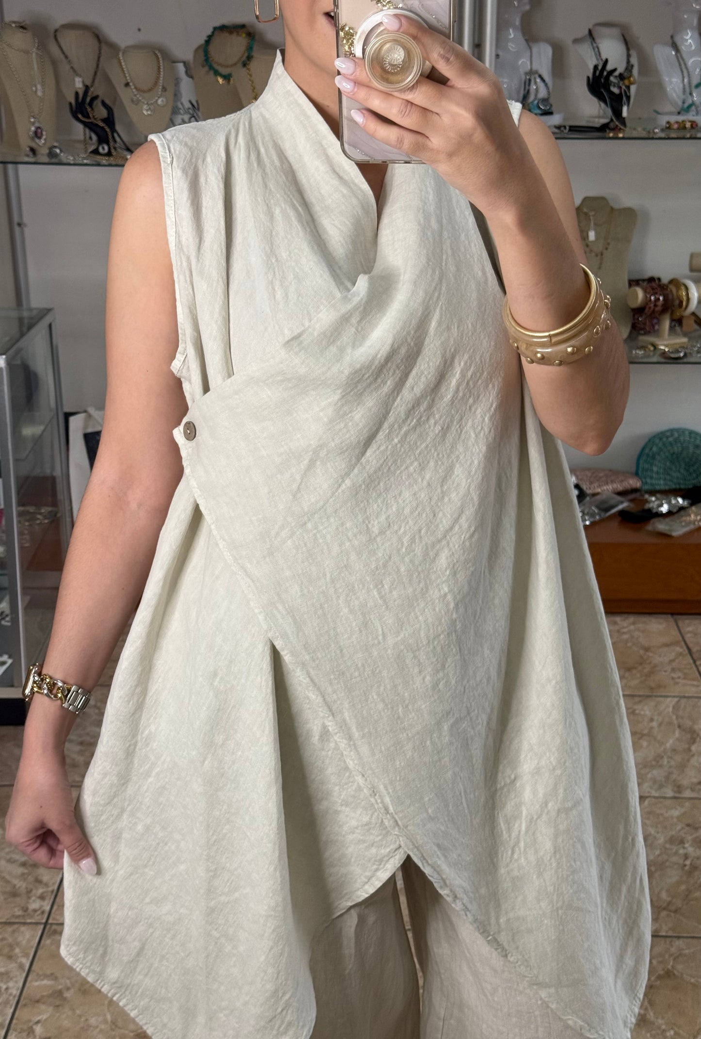 Avant-Garde OS Linen Pant Set (NO RETURNS OR EXCHANGE)