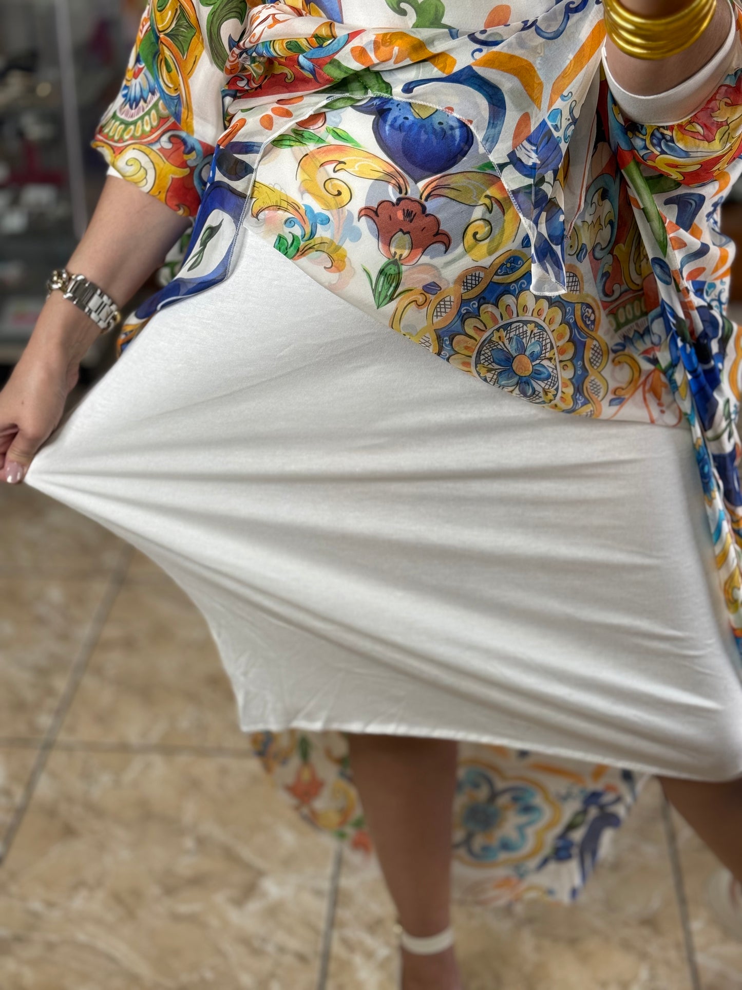 Silk OS Kaftan Maxi Dress (NO RETURNS OR EXCHANGE)