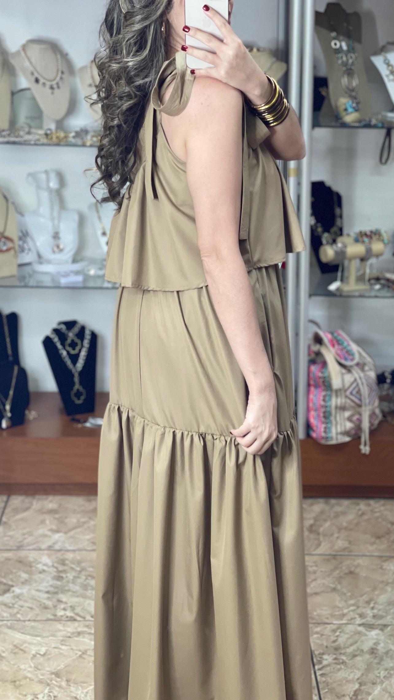 One Shoulder Tiered Maxi Dress