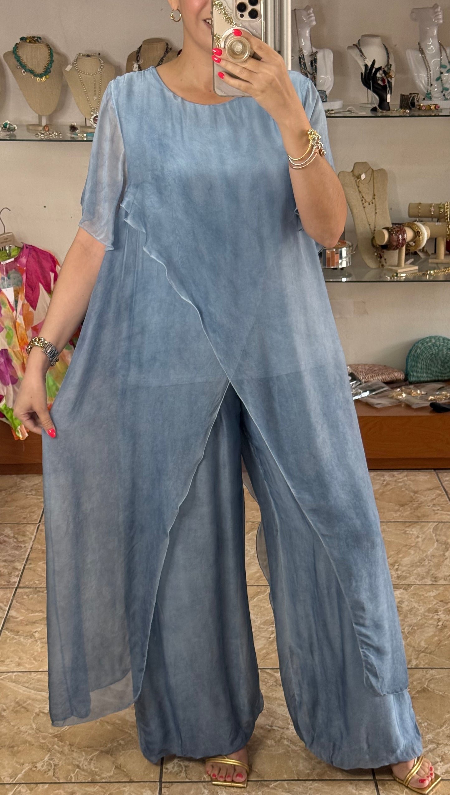 Silk OS Top and Pant Set (NO RETURNS OR EXCHANGE)