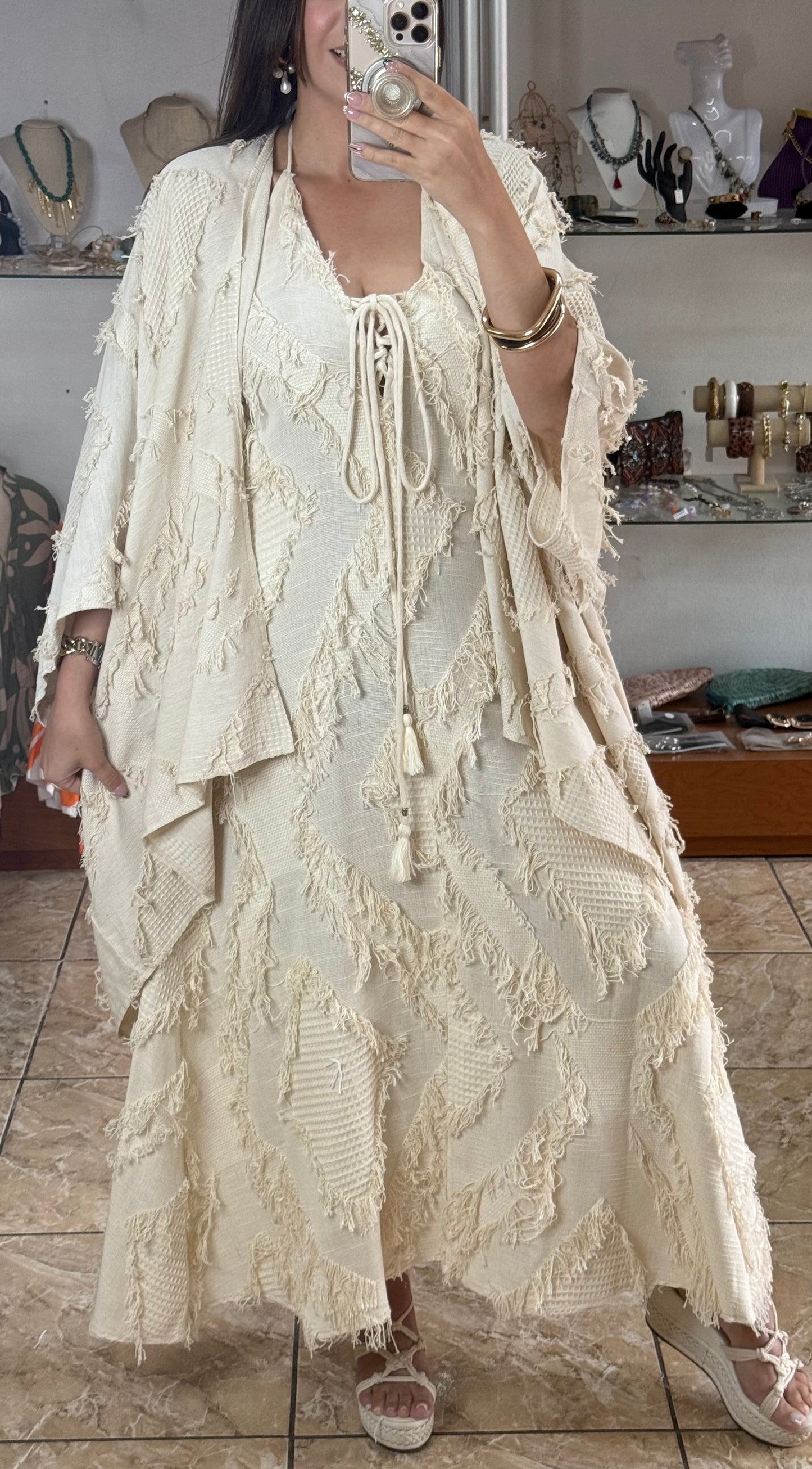 OS Halter Dress & Kimono Set (NO RETURNS OR EXCHANGE)