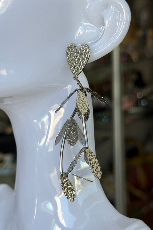 Heart and Leaves Earrings