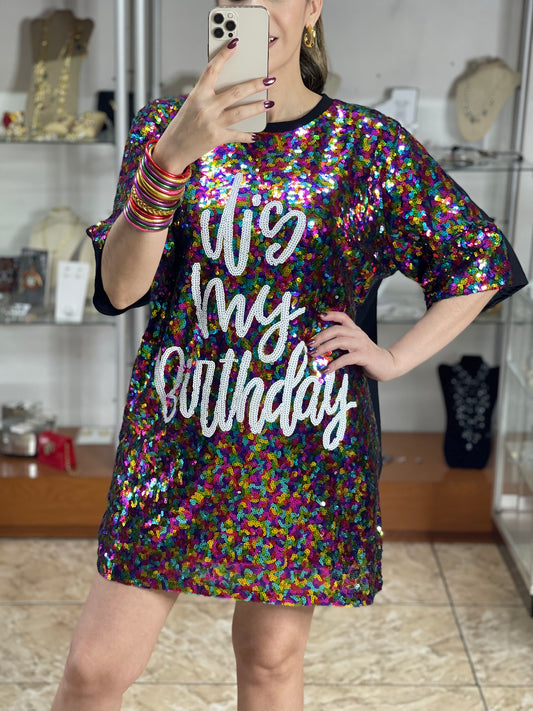 It’s My Birthday Multi Dress (NO RETURNS OR EXCHANGE)