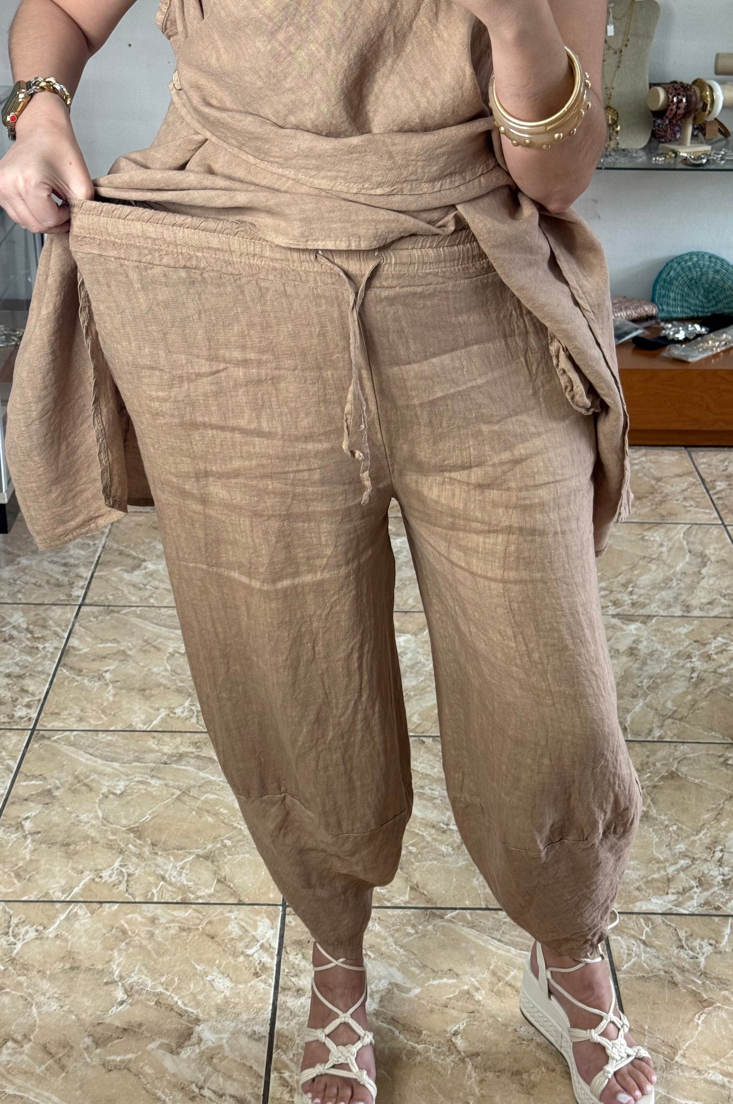 Avant-Garde OS Linen Pant Set (NO RETURNS OR EXCHANGE)