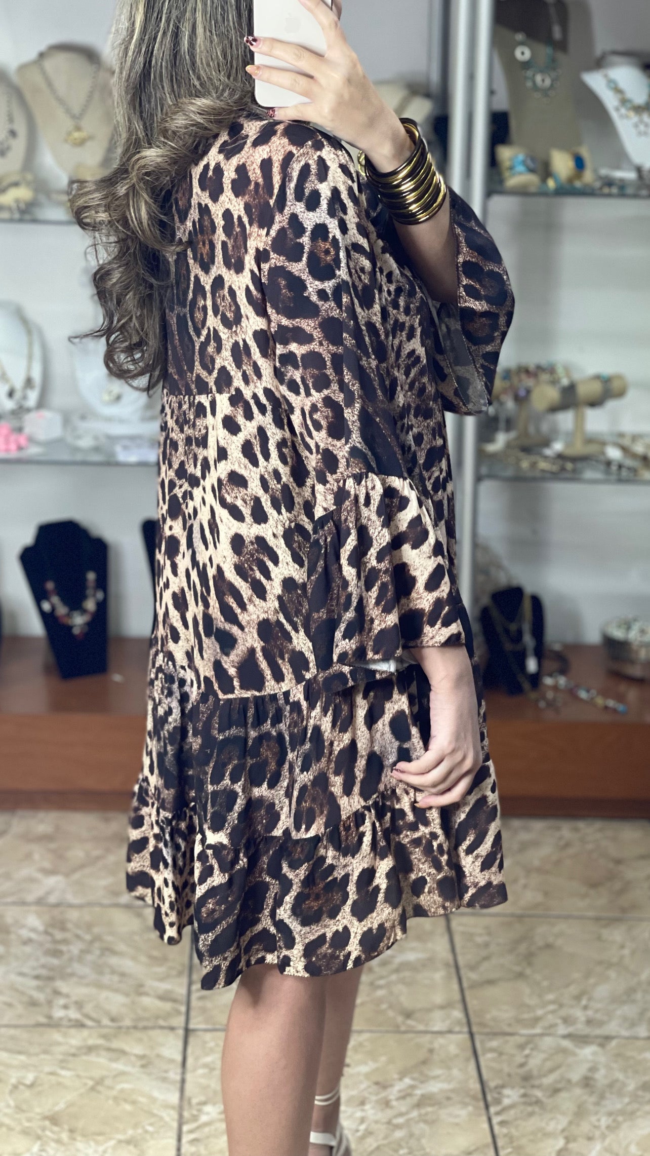 Leopard Short OS Dress