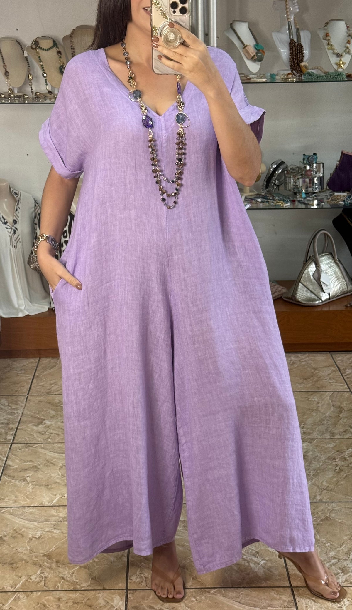 OS Linen Jumpsuit (NO RETURNS OR EXCHANGE)