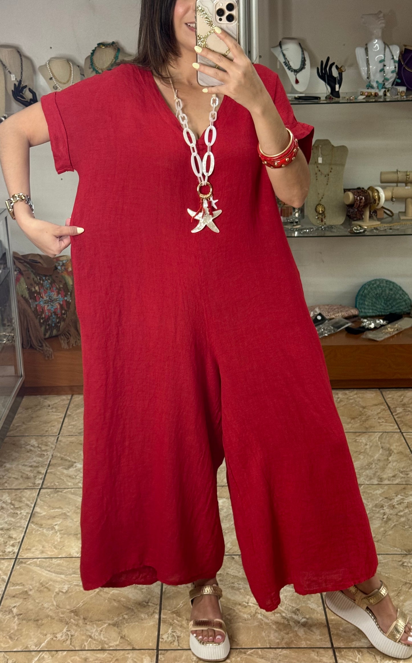 OS Linen Jumpsuit (NO RETURNS OR EXCHANGE)