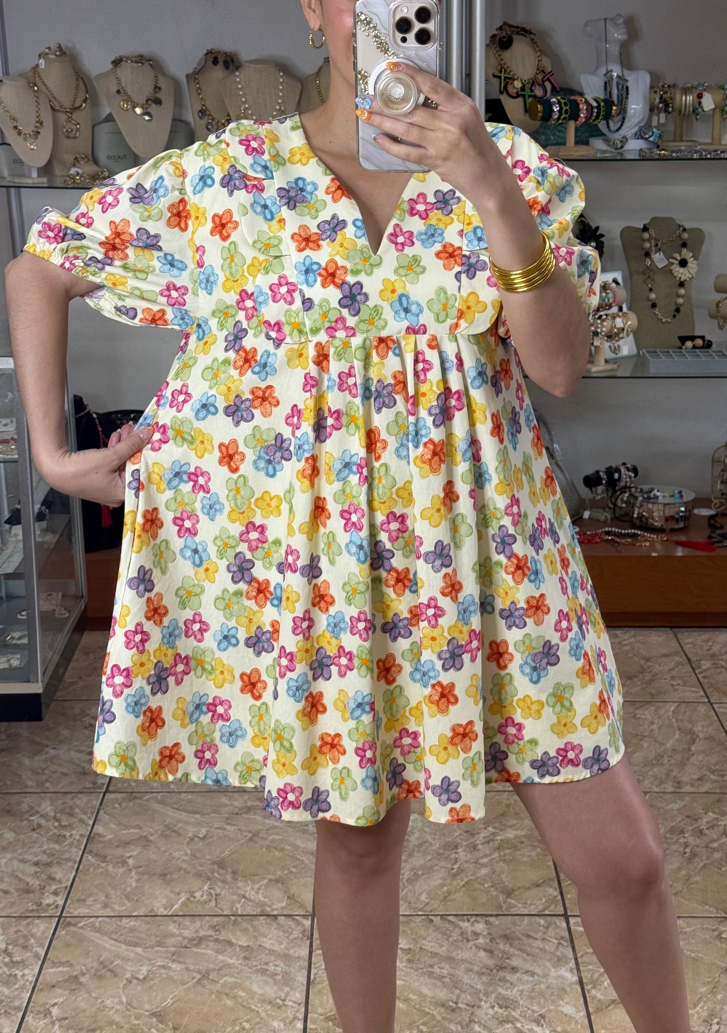 Floral Multicolor Doll Dress