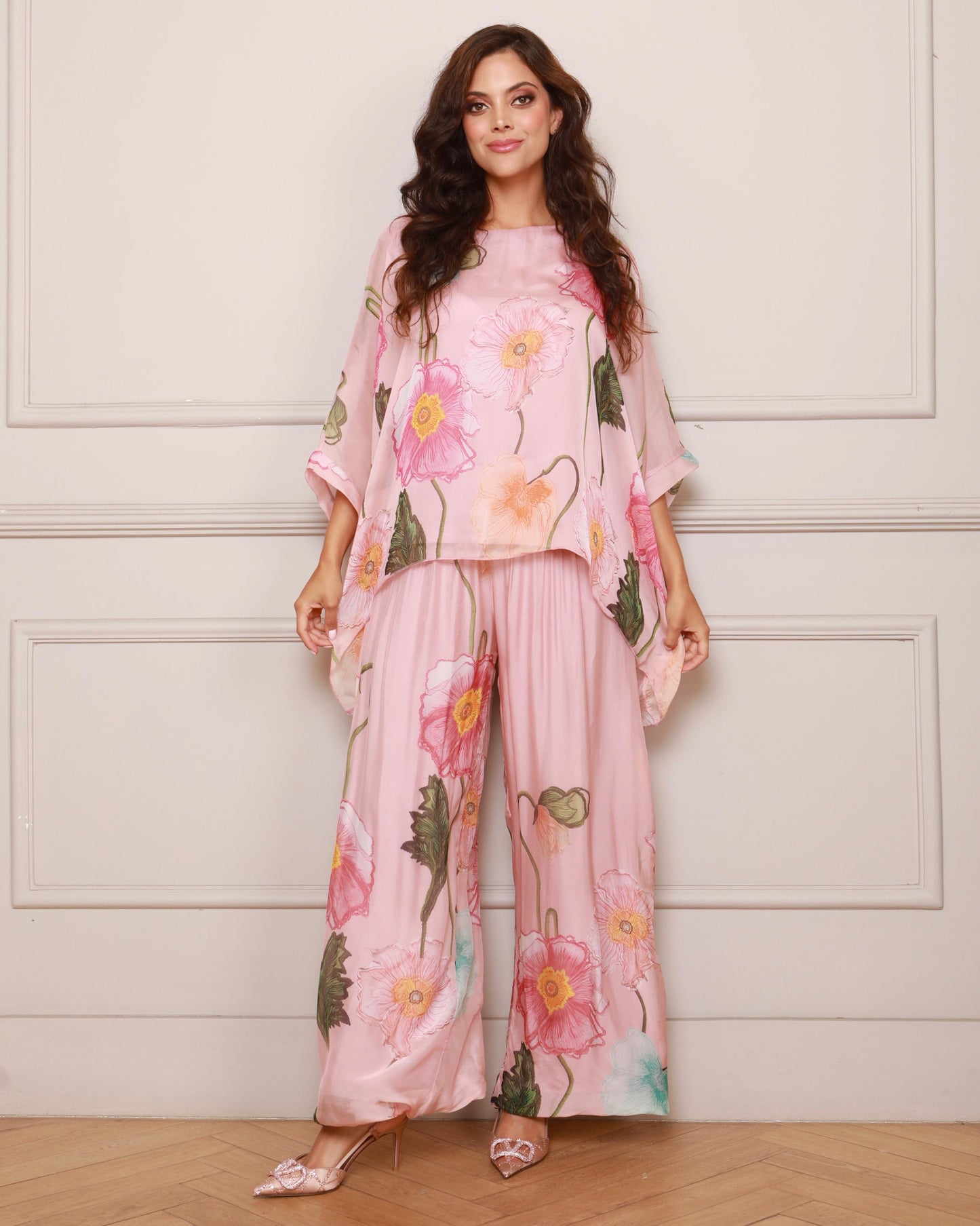Poppy Silk OS Top and Pant Set (FINAL SALE)