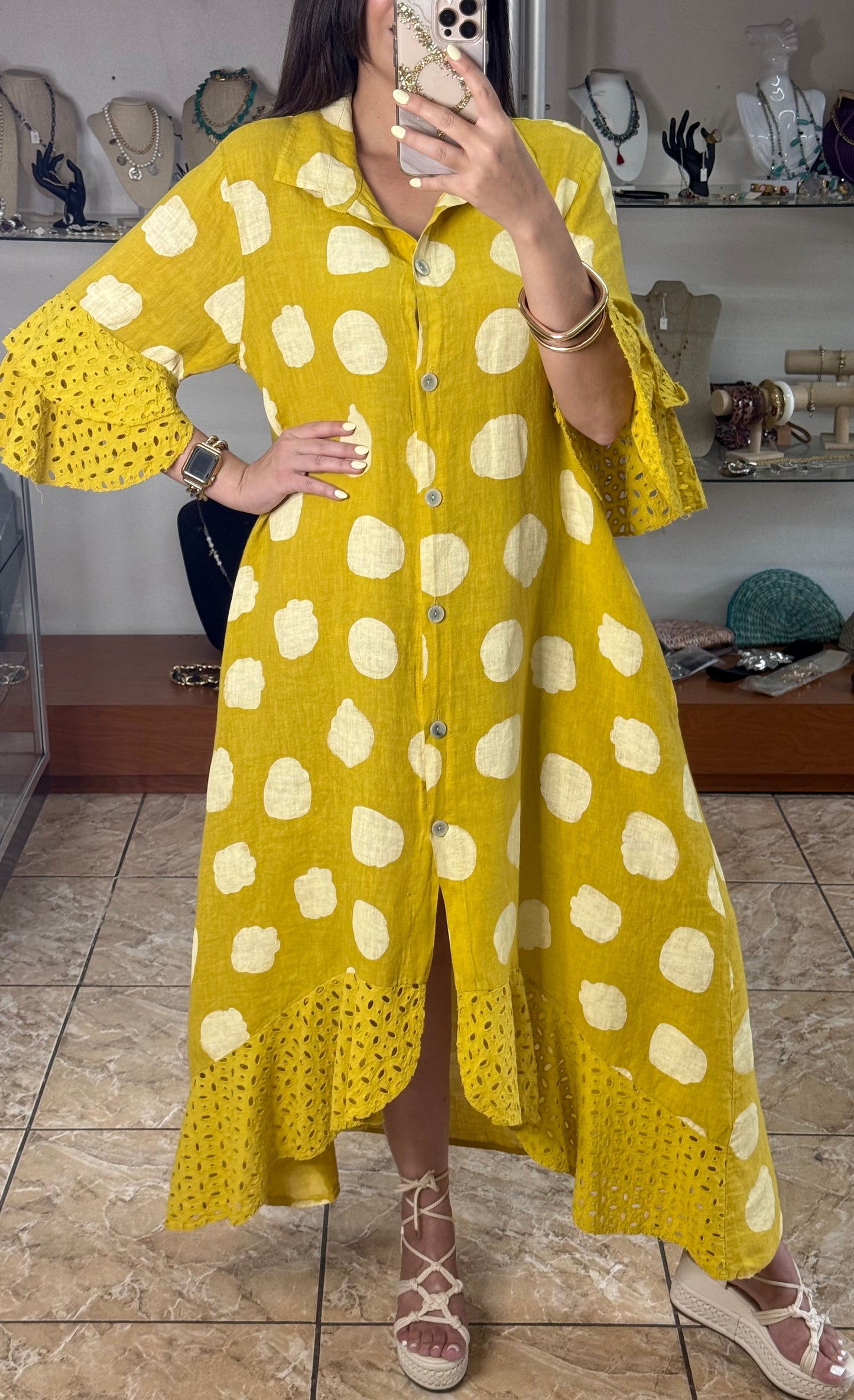 Macarena OS Polkadot Maxi Dress (NO RETURNS OR EXCHANGE)