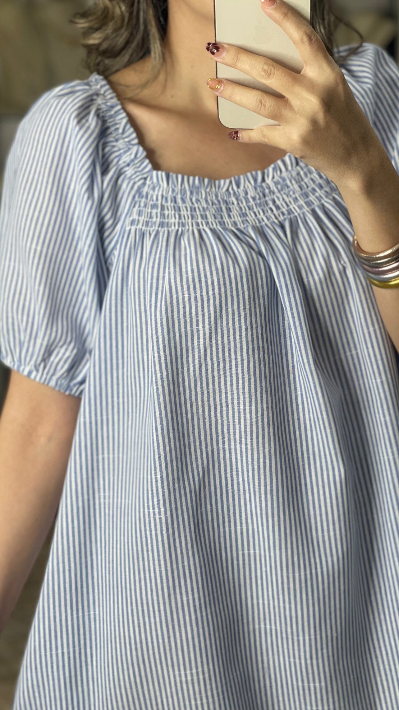 Stripes and Lace Tunic Dress