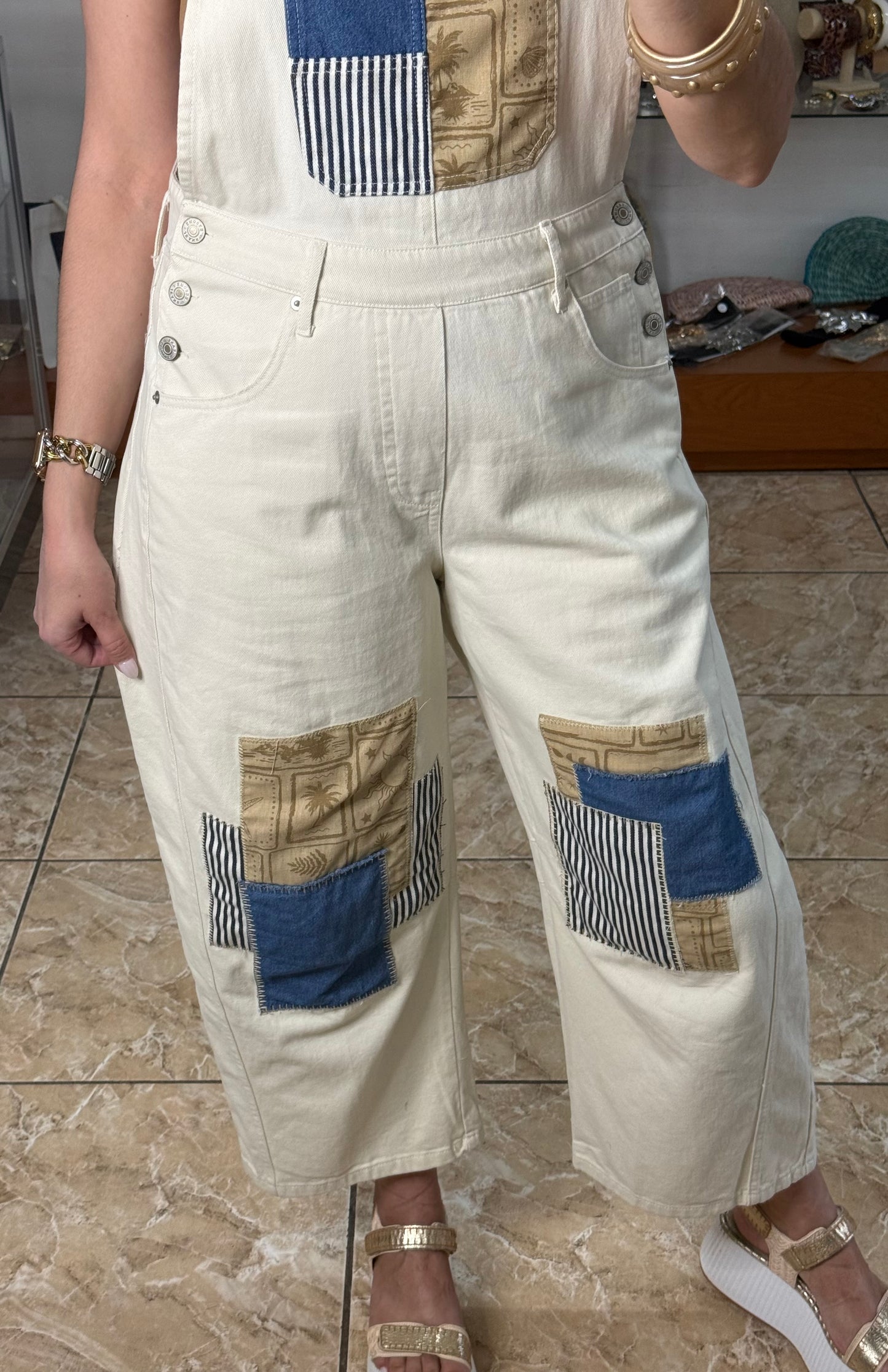 Patches Denim Overall