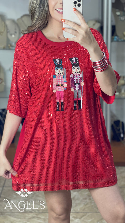 Nutcracker Sequins Mini Dress