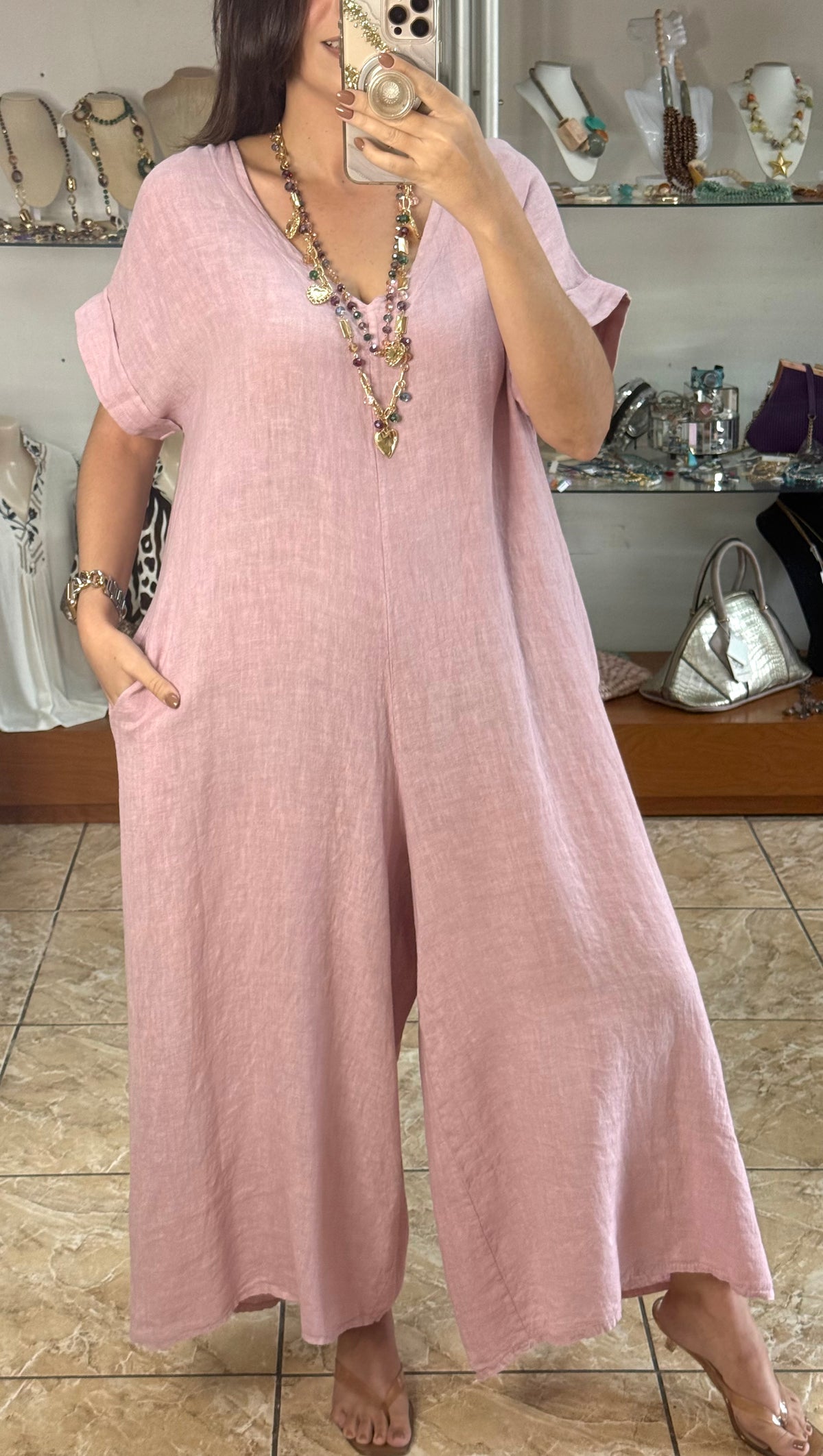 OS Linen Jumpsuit (NO RETURNS OR EXCHANGE)