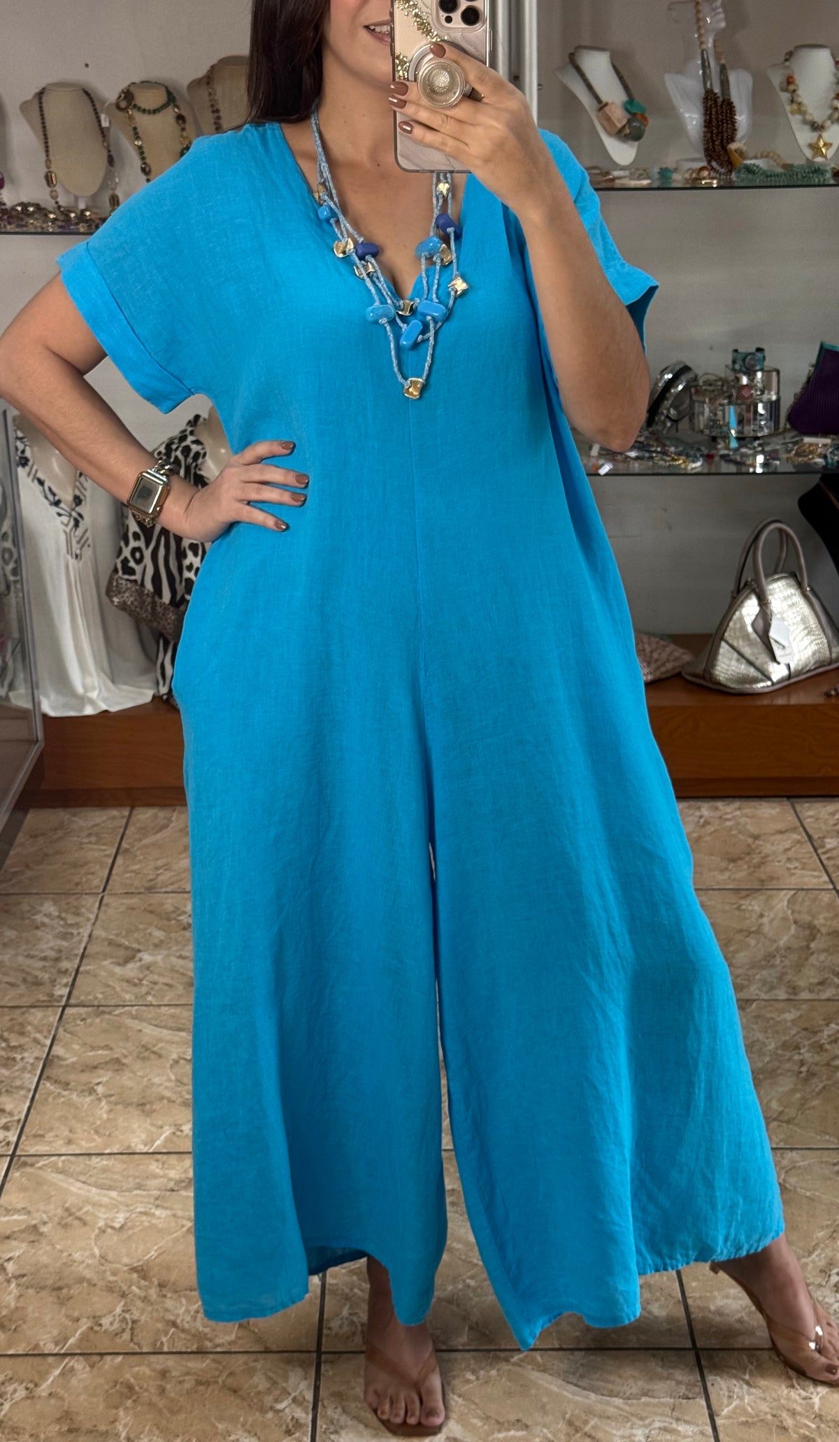 OS Linen Jumpsuit (NO RETURNS OR EXCHANGE)