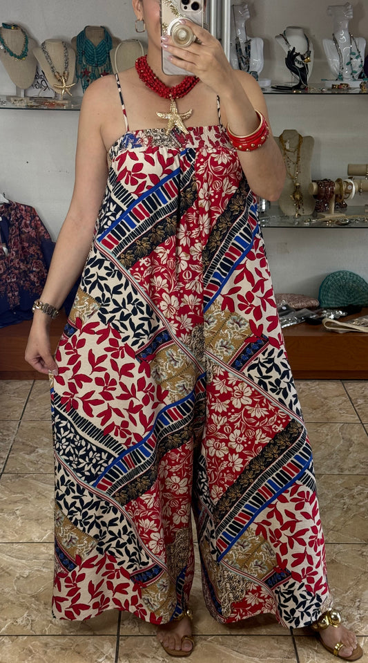 Red/Multi Jumpsuit