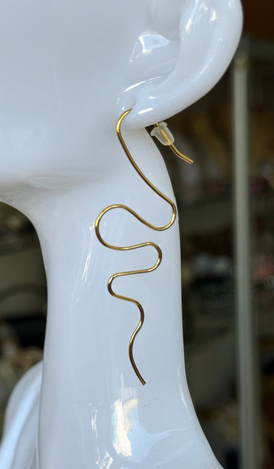 Gold Zigzag Earrings