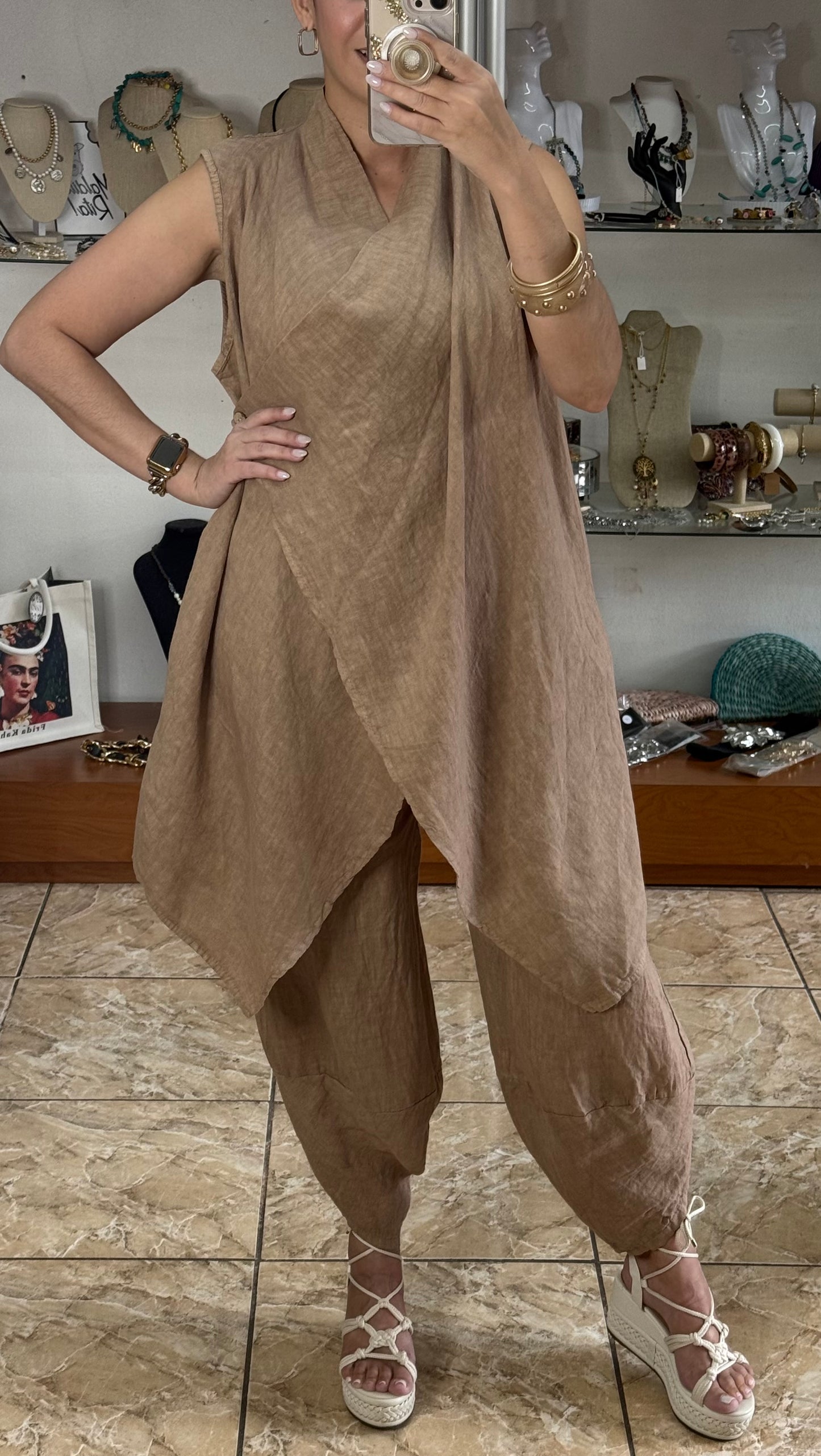 Avant-Garde OS Linen Pant Set (NO RETURNS OR EXCHANGE)