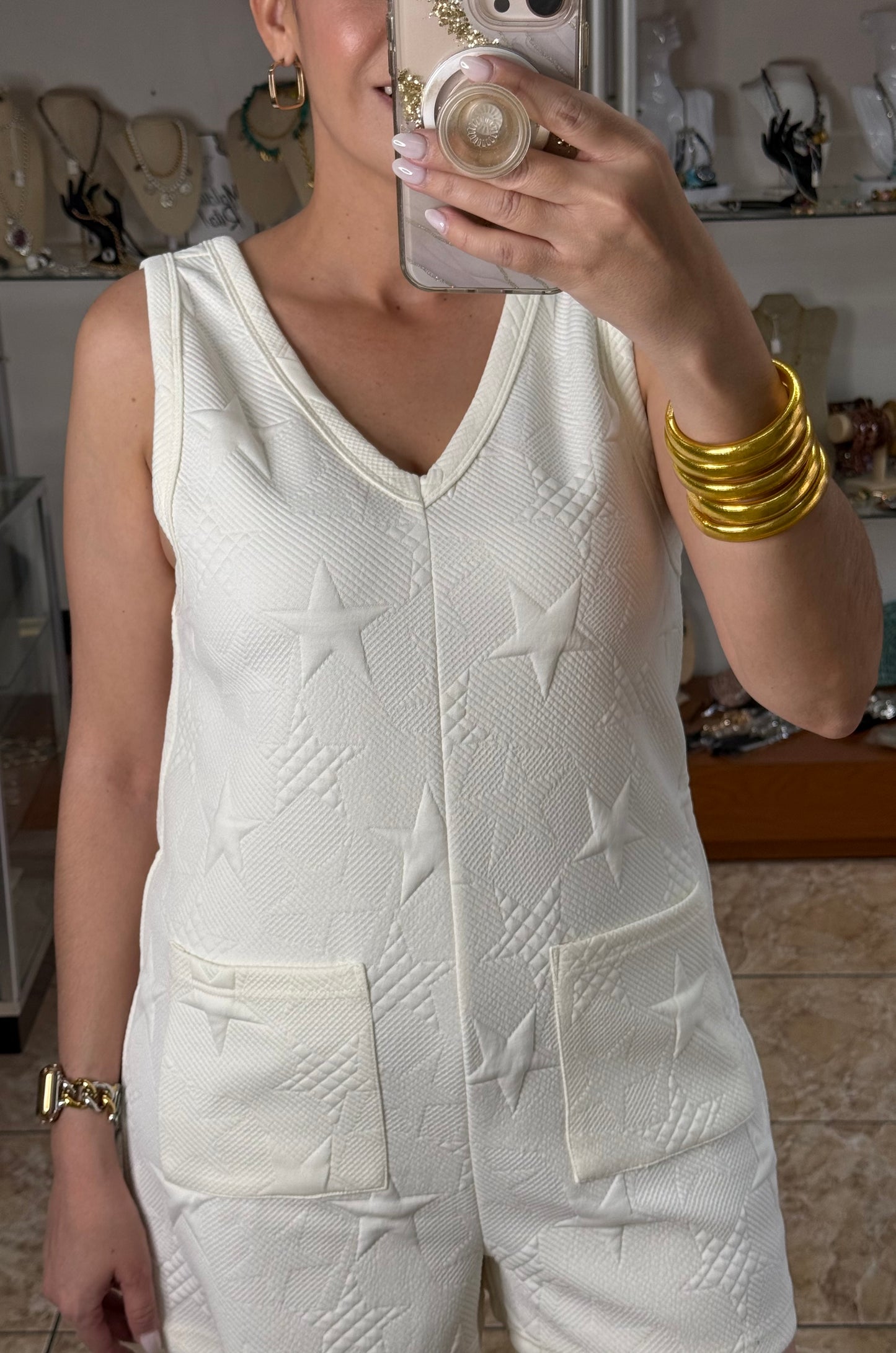Off White Stars Romper