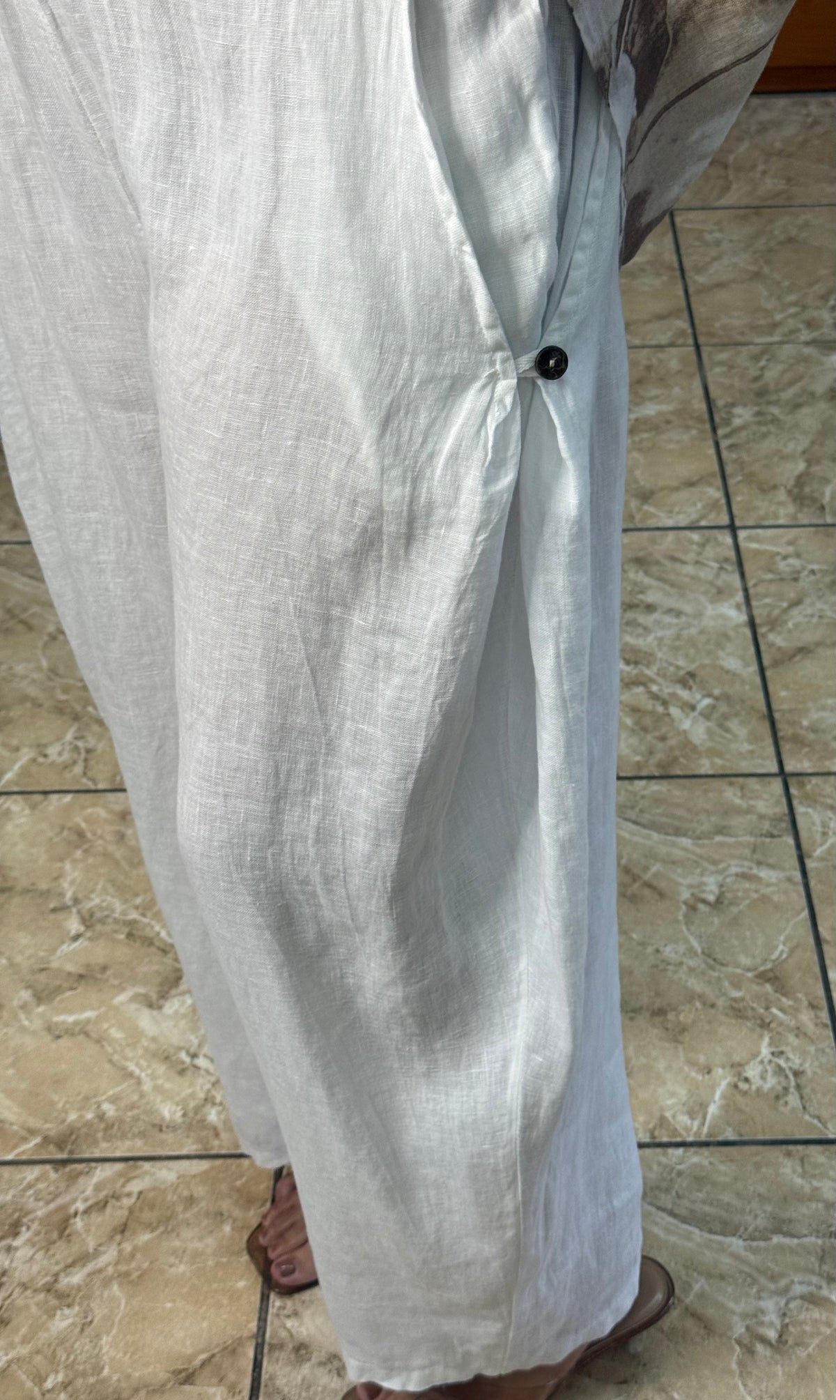 OS Top & Barrel Style Pant Linen Set (NO RETURNS OR EXCHANGE)